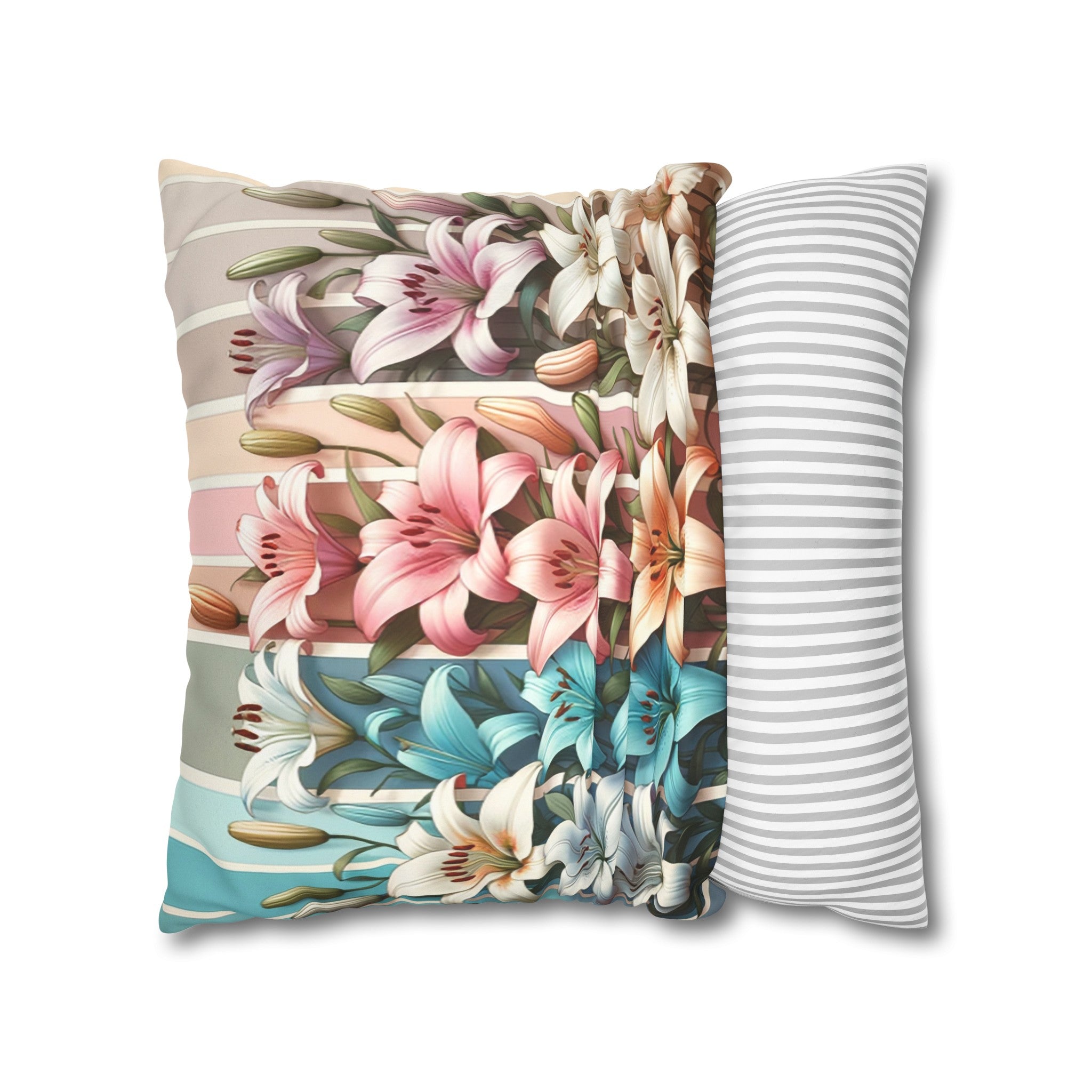 Lilies (4) - Suede Square Pillowcase