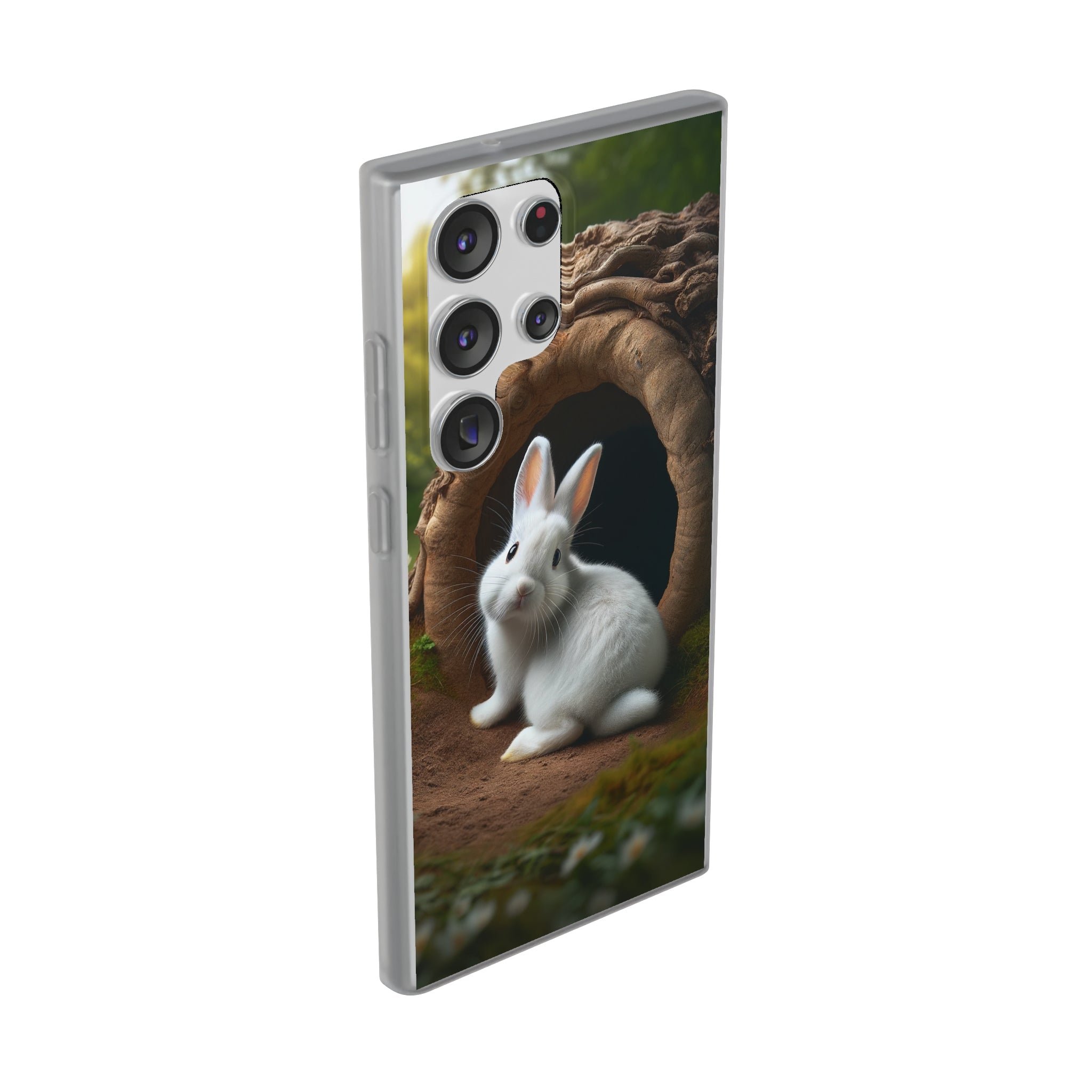 Curious, white rabbit - Flexi Case (Samsung only)