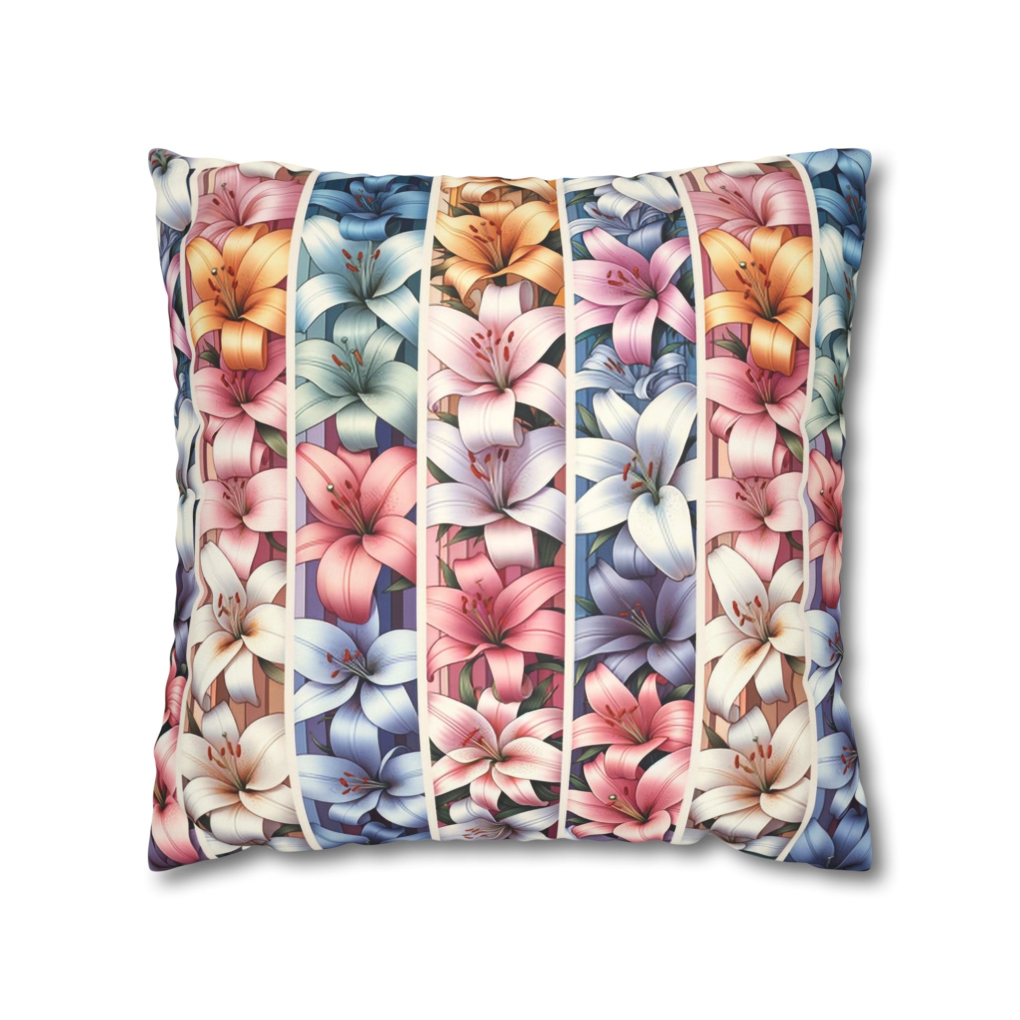 Lilies (5) - Suede Square Pillowcase