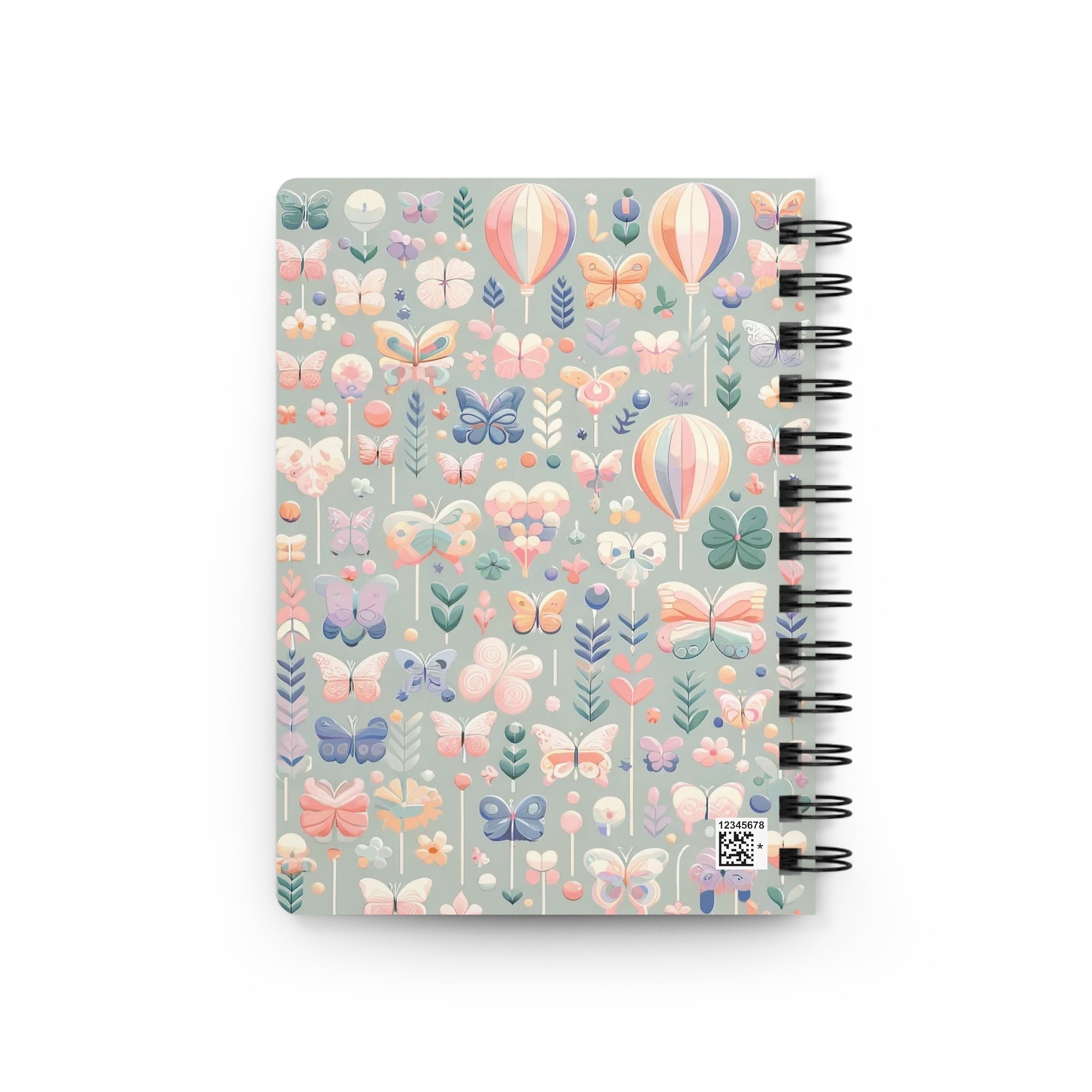 Butterflies and Balloons - Spiral Notebook