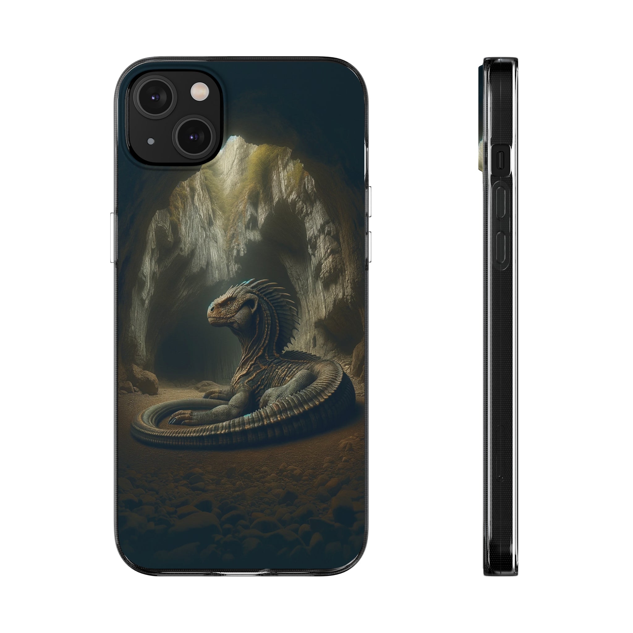 Basilisk in a cave - Soft Phone Case