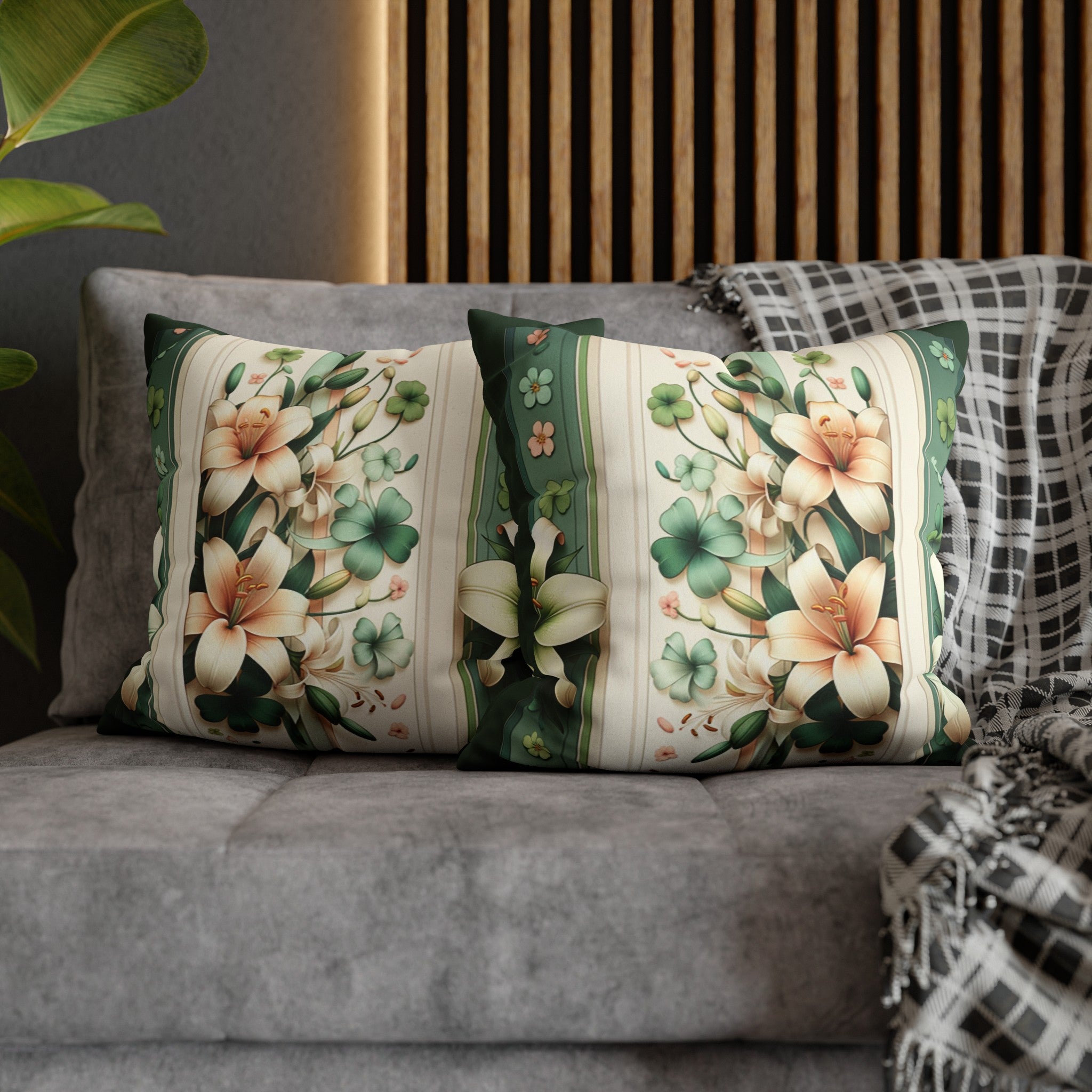 Lilies (2) - Suede Square Pillowcase