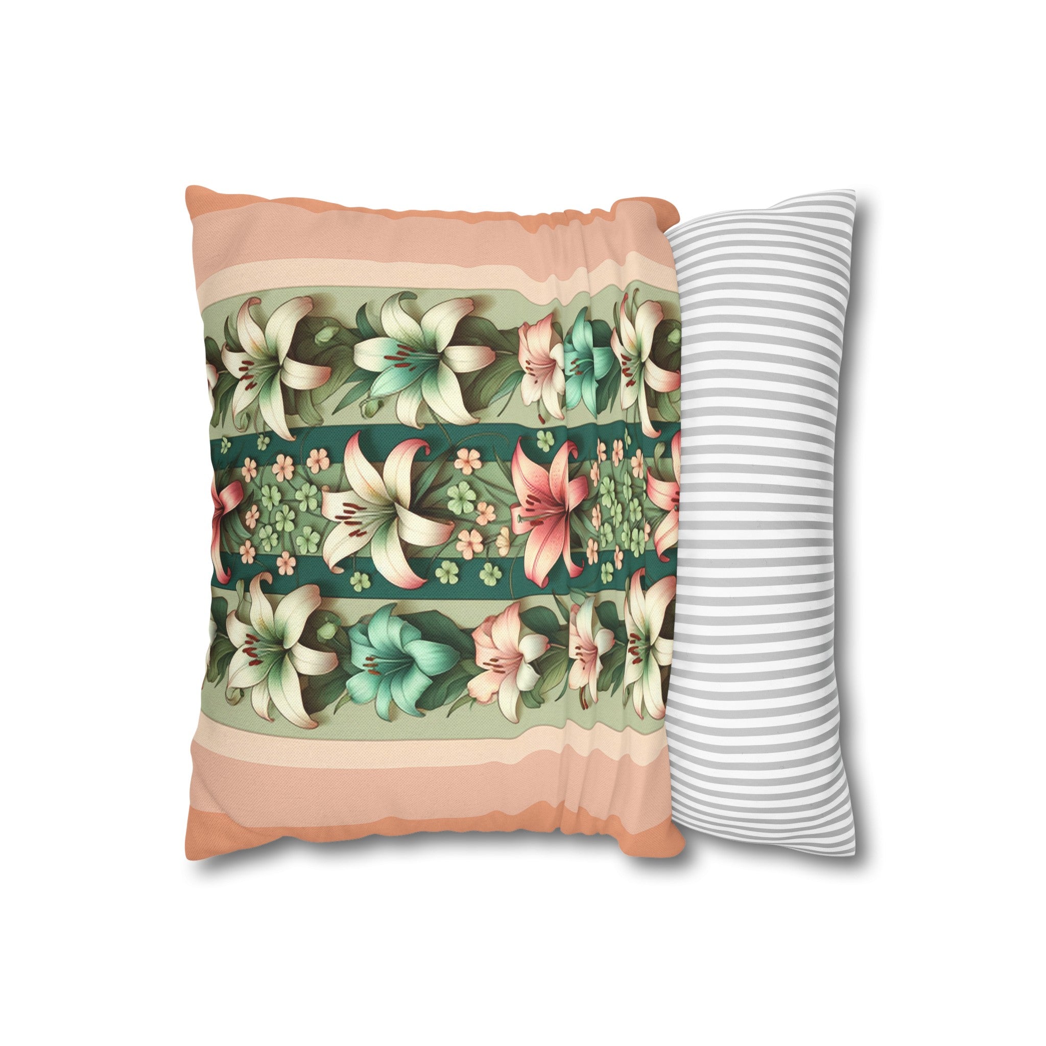 Lilies 3 - Polyester Square Pillowcase