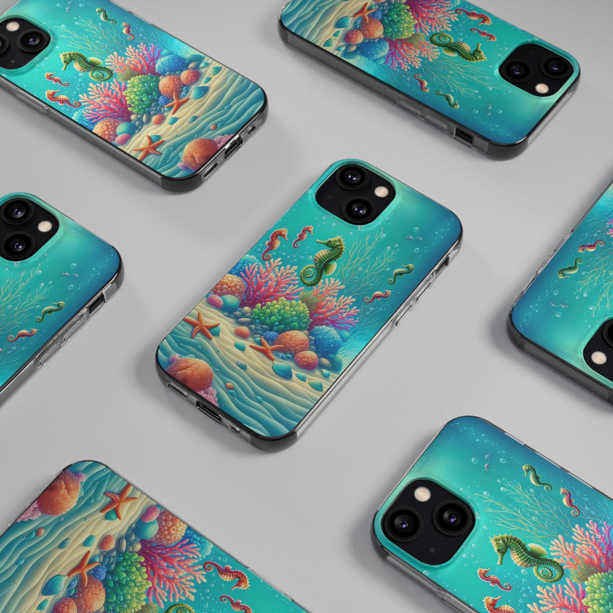 Seahorses - Soft Phone Case