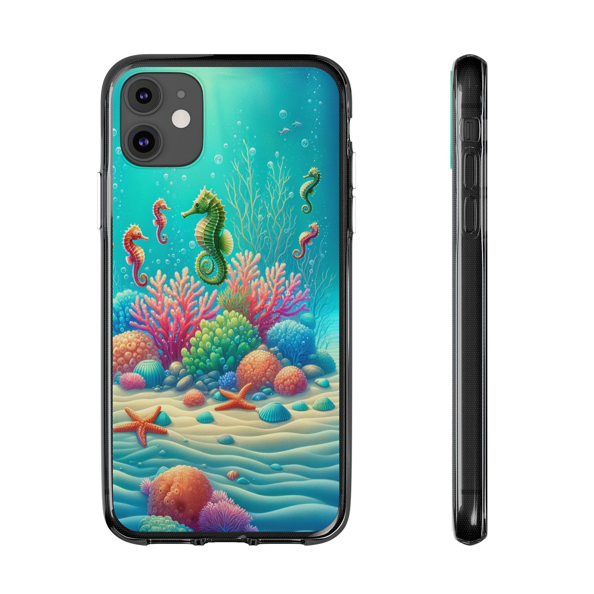 Seahorses - Soft Phone Case