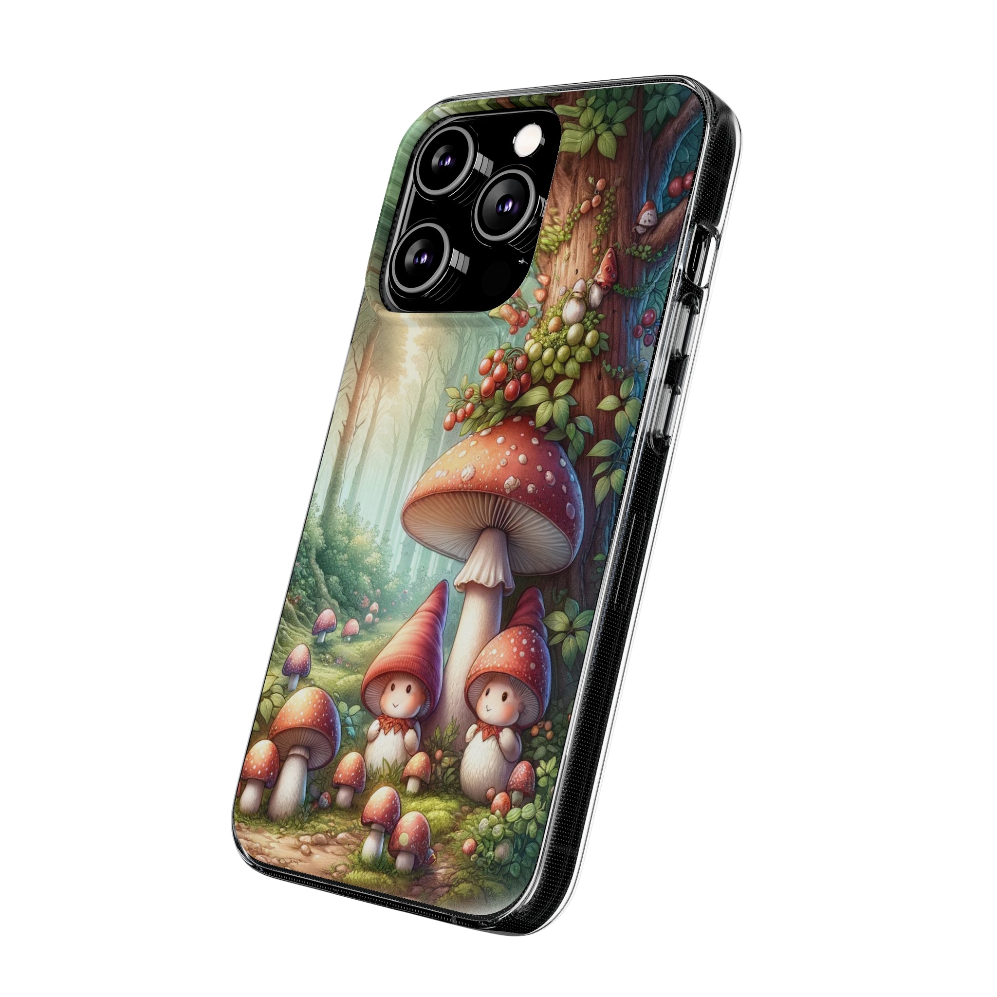 Gnomes and mushrooms - Soft Phone Case