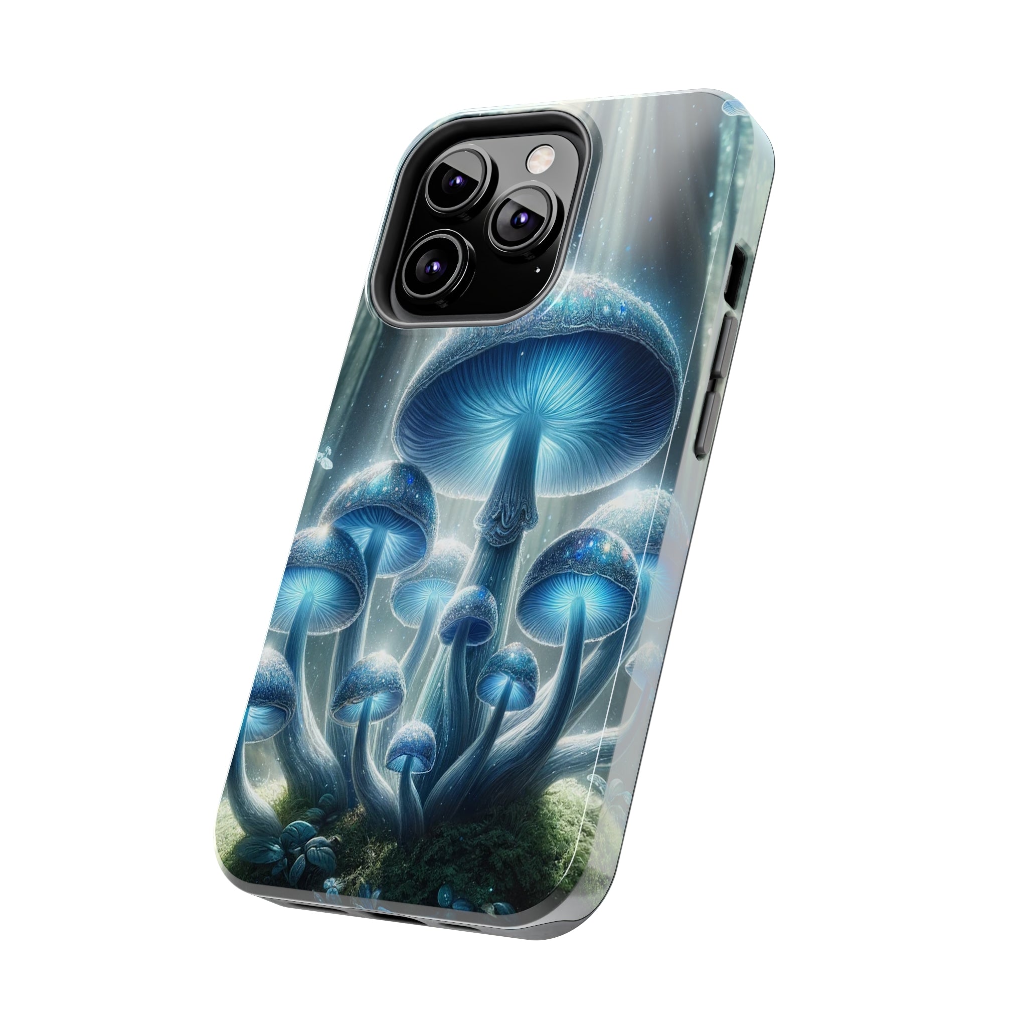 Light blue mushrooms - Tough Phone Case