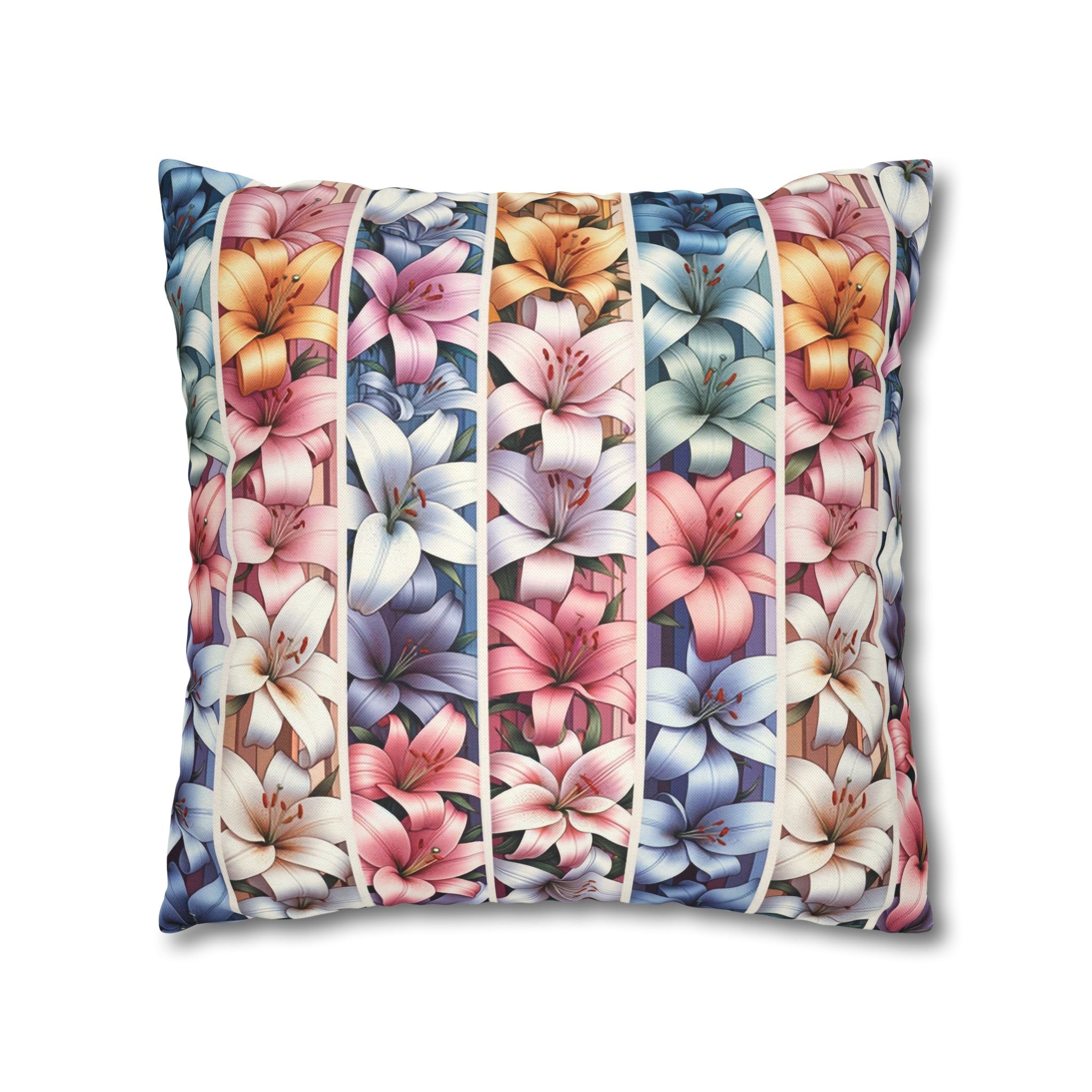 Lilies 5 - Polyester Square Pillowcase