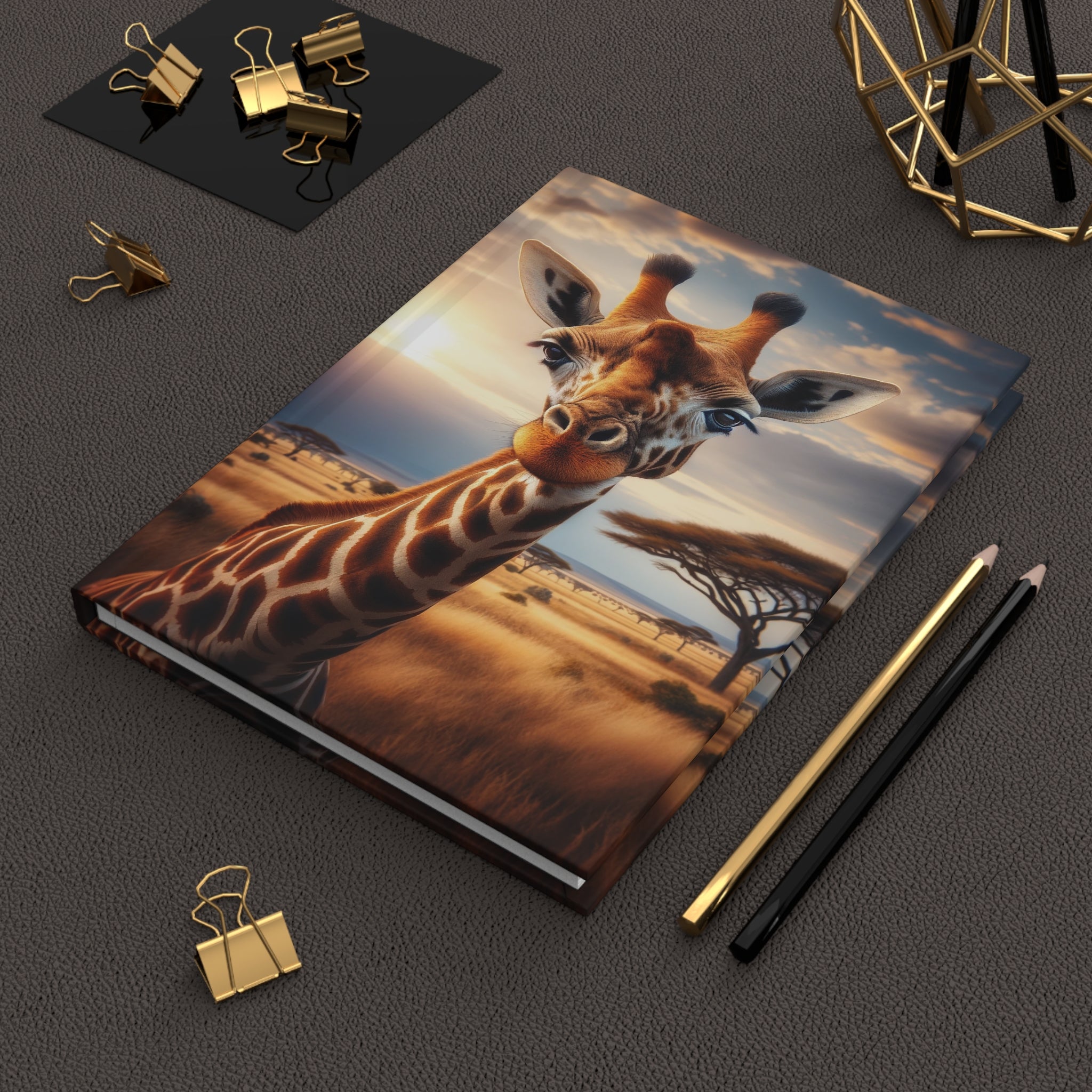 A curious giraffe 2 - Hardcover Notebook