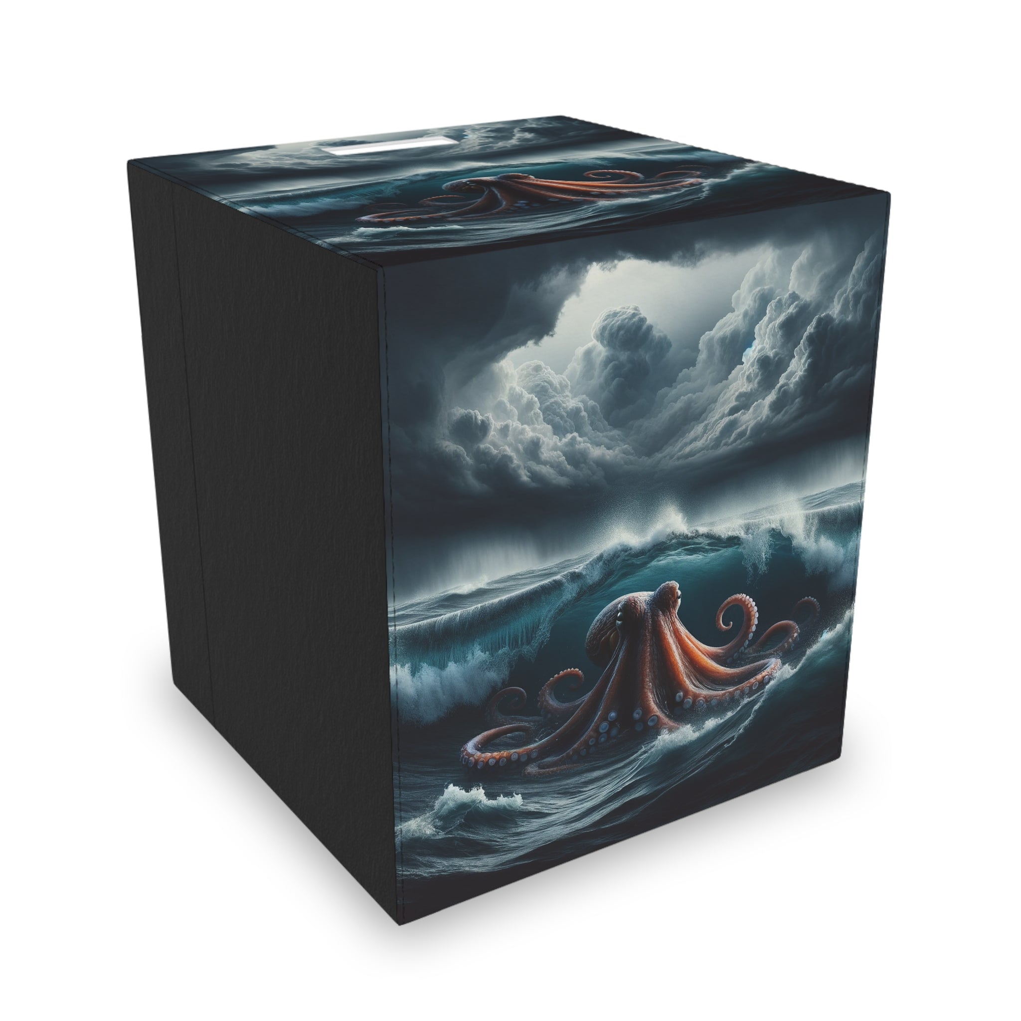 A squid in a stormy ocean - Storage Box