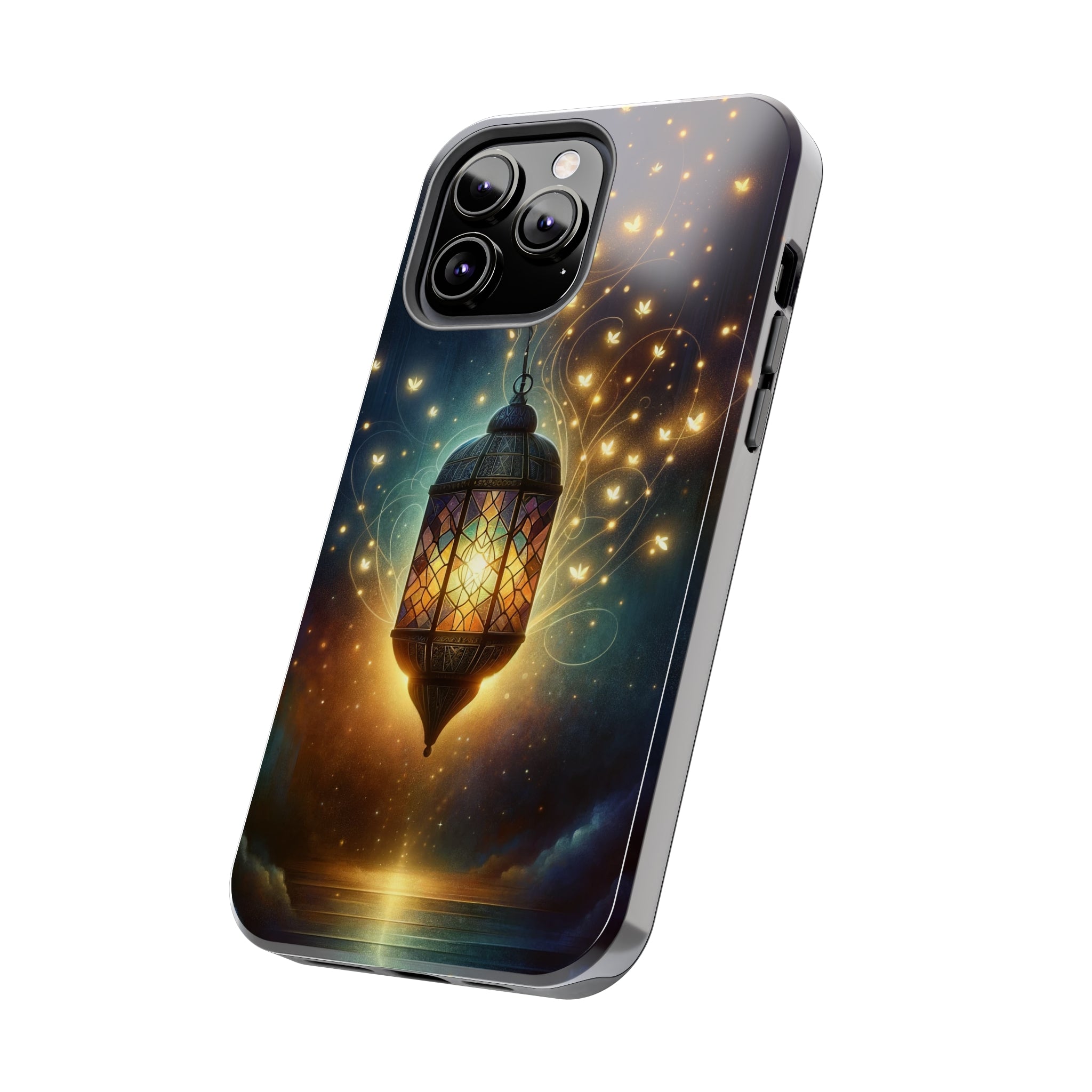 Fireflies around lamp - Tough Phone Case