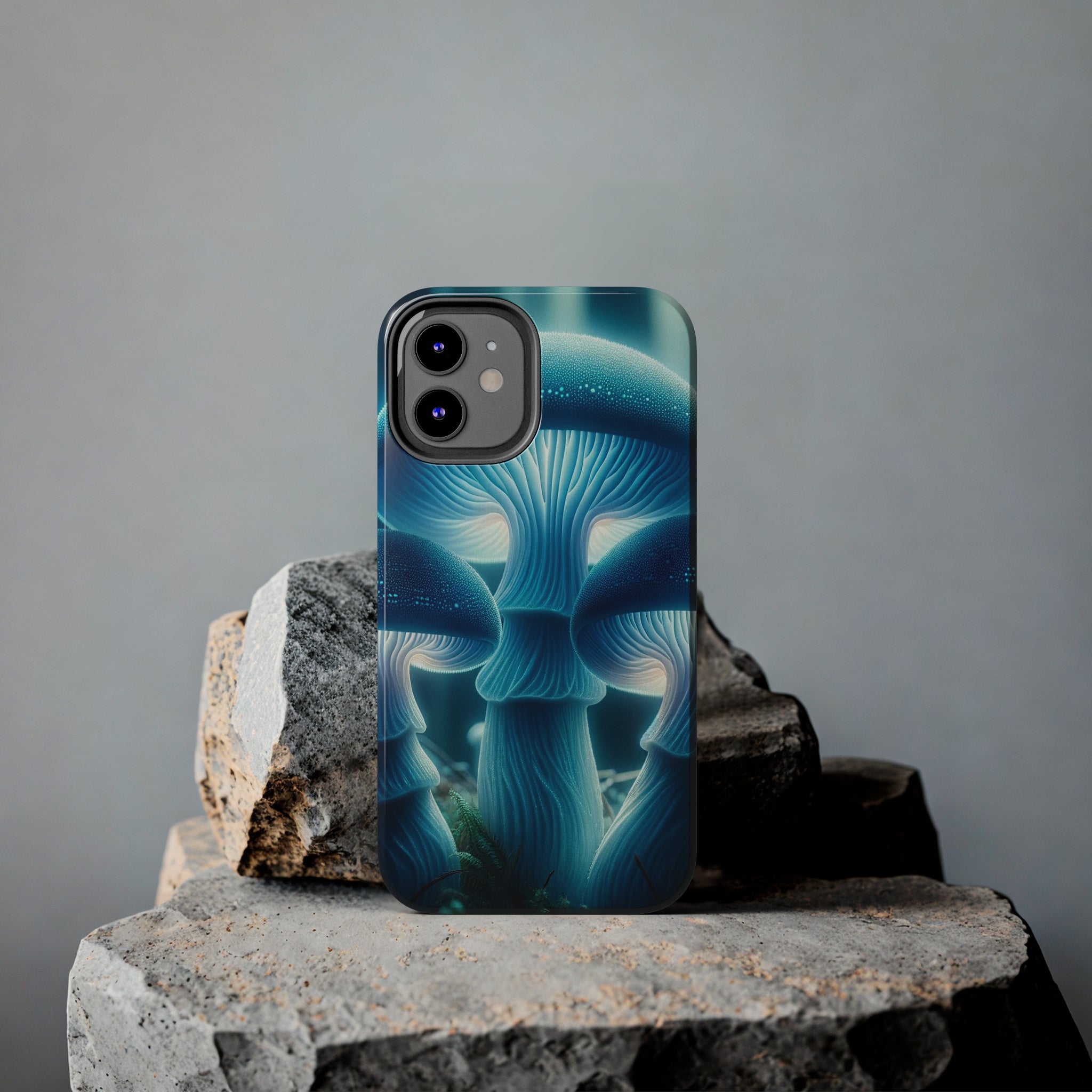 Blue Mushrooms - Tough Phone Case