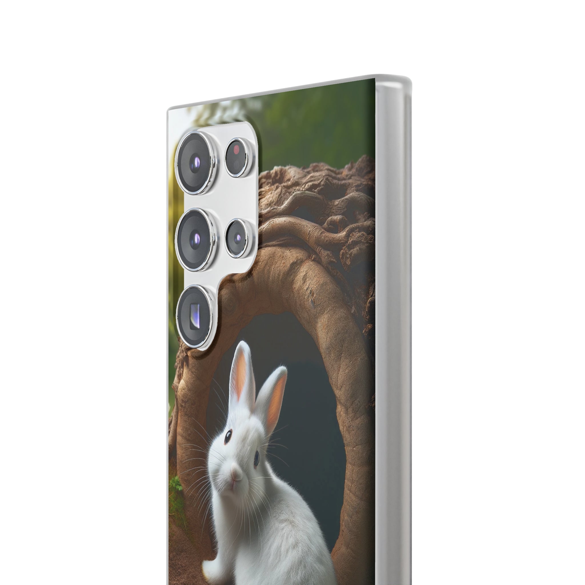 Curious, white rabbit - Flexi Case (Samsung only)