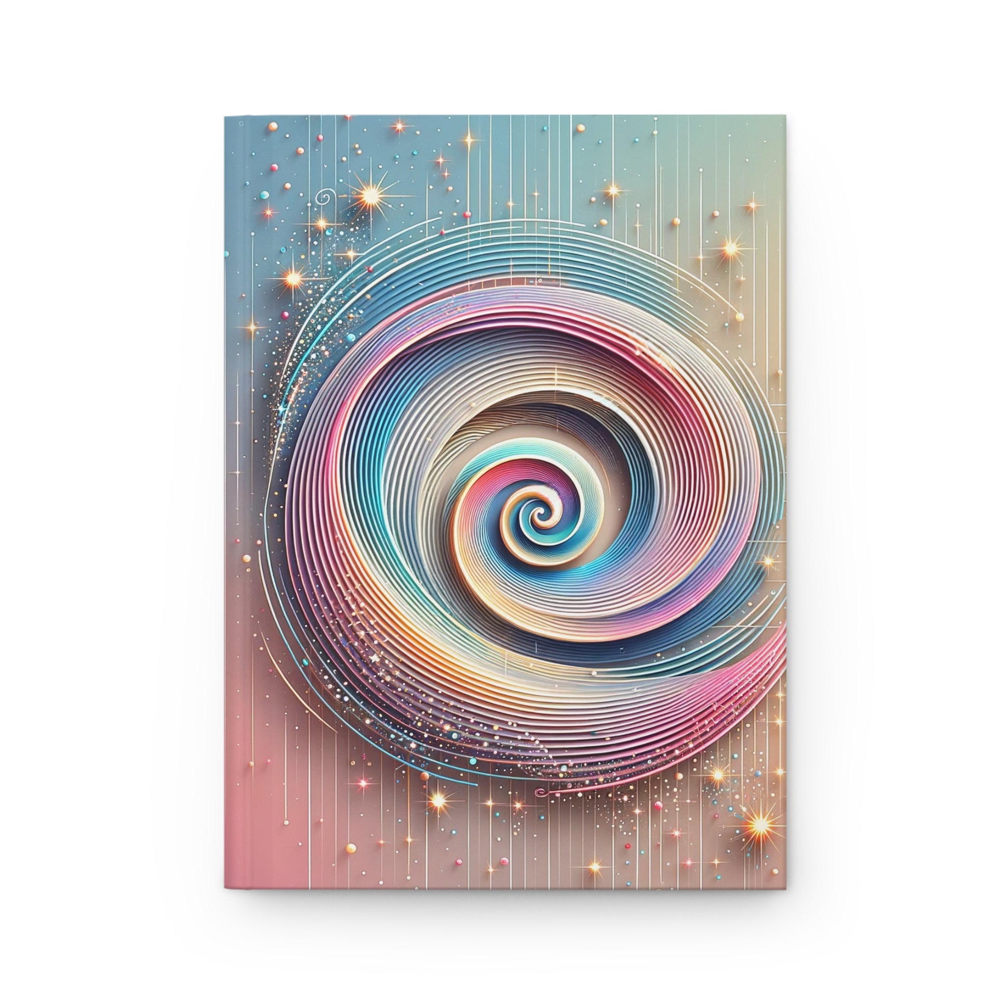 Blue pink spiral - Hardcover Notebook