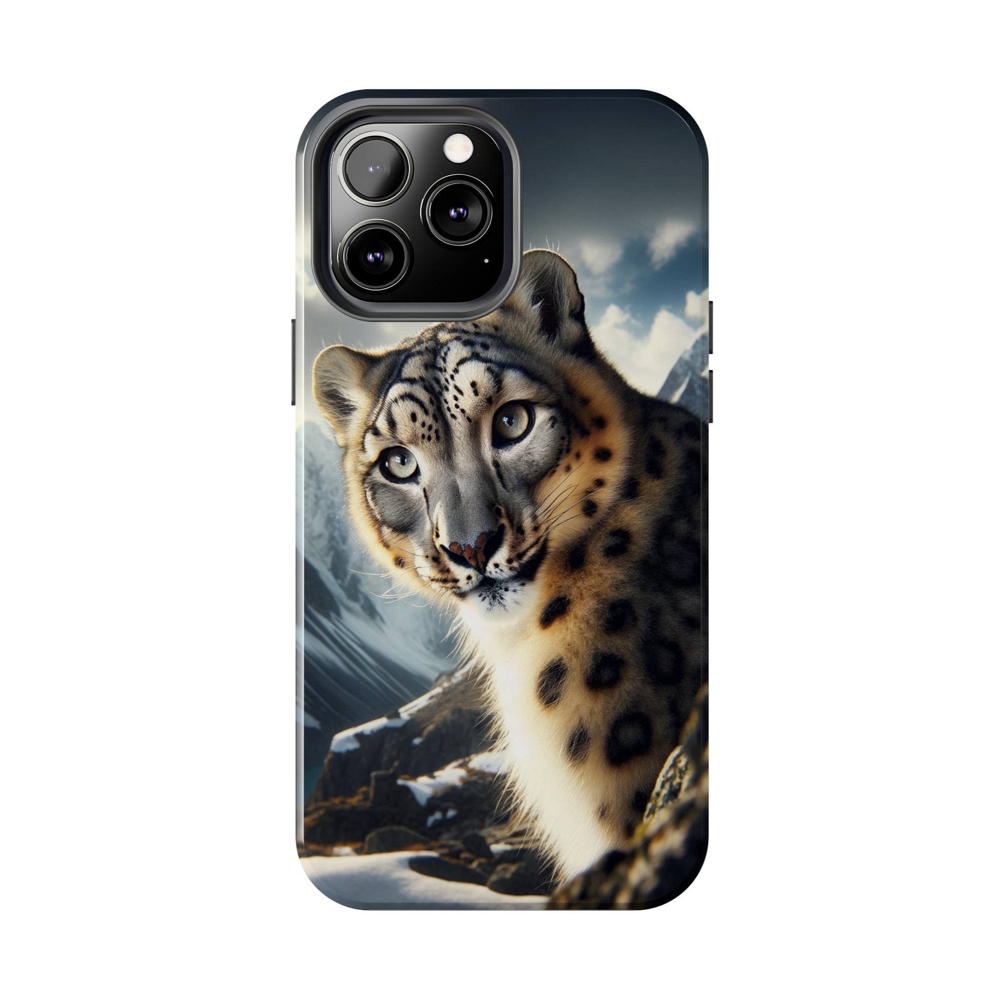 Curious Snow Leopard - Tough Phone Case