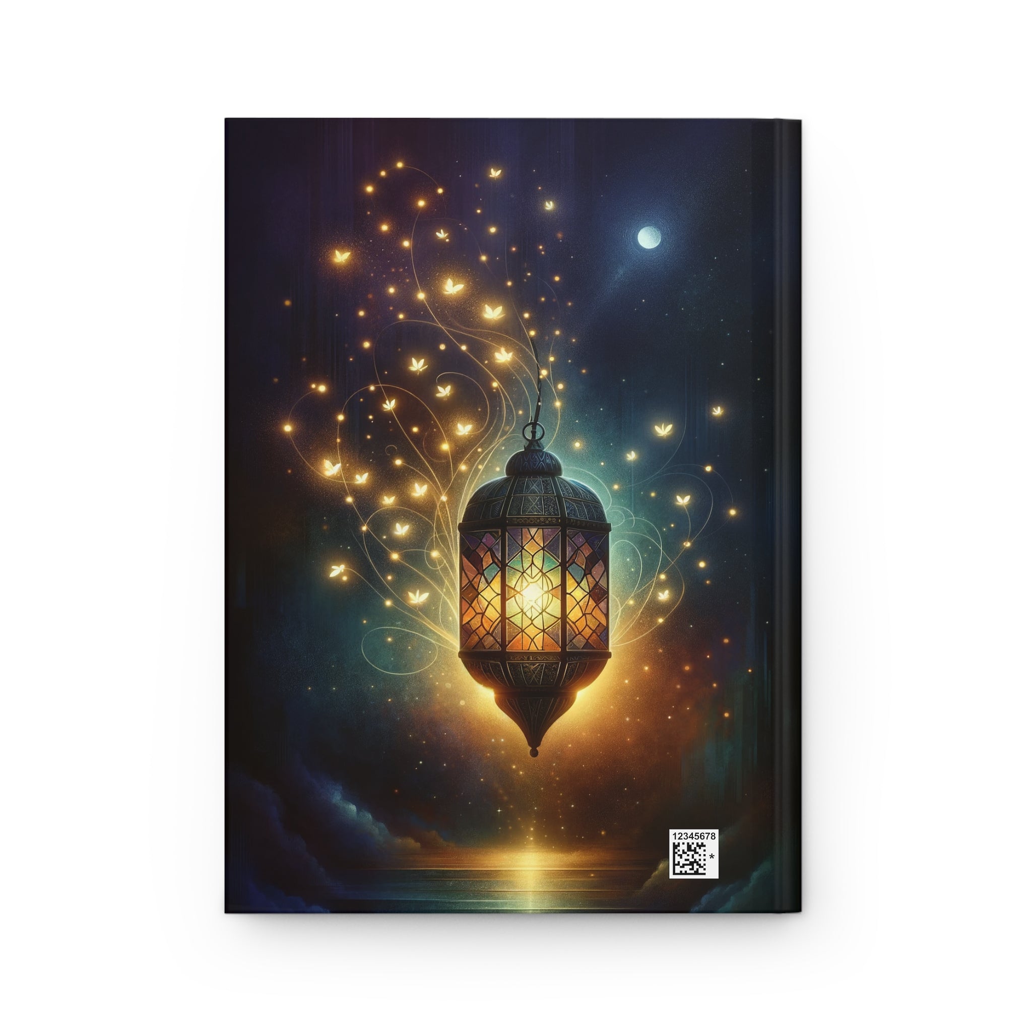 Fireflies and a lamp - Hardcover Notebook