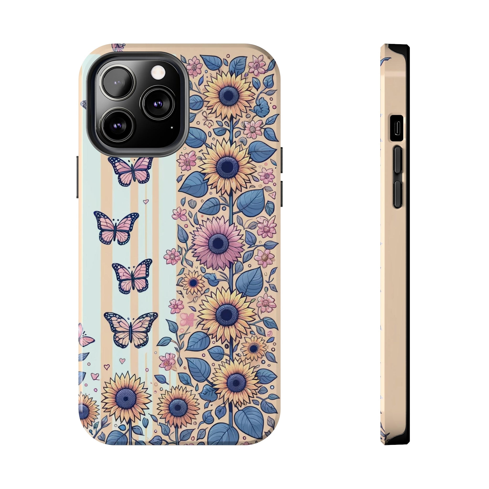 Butterflies and Sunflowers - Tough Phone Case