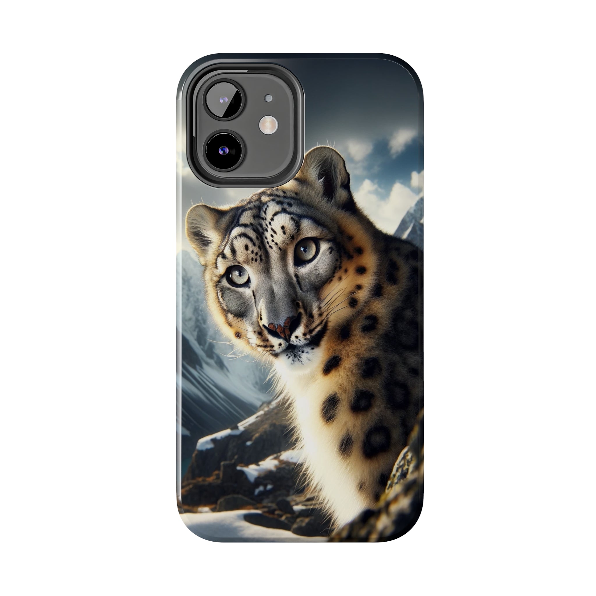 Curious Snow Leopard - Tough Phone Case