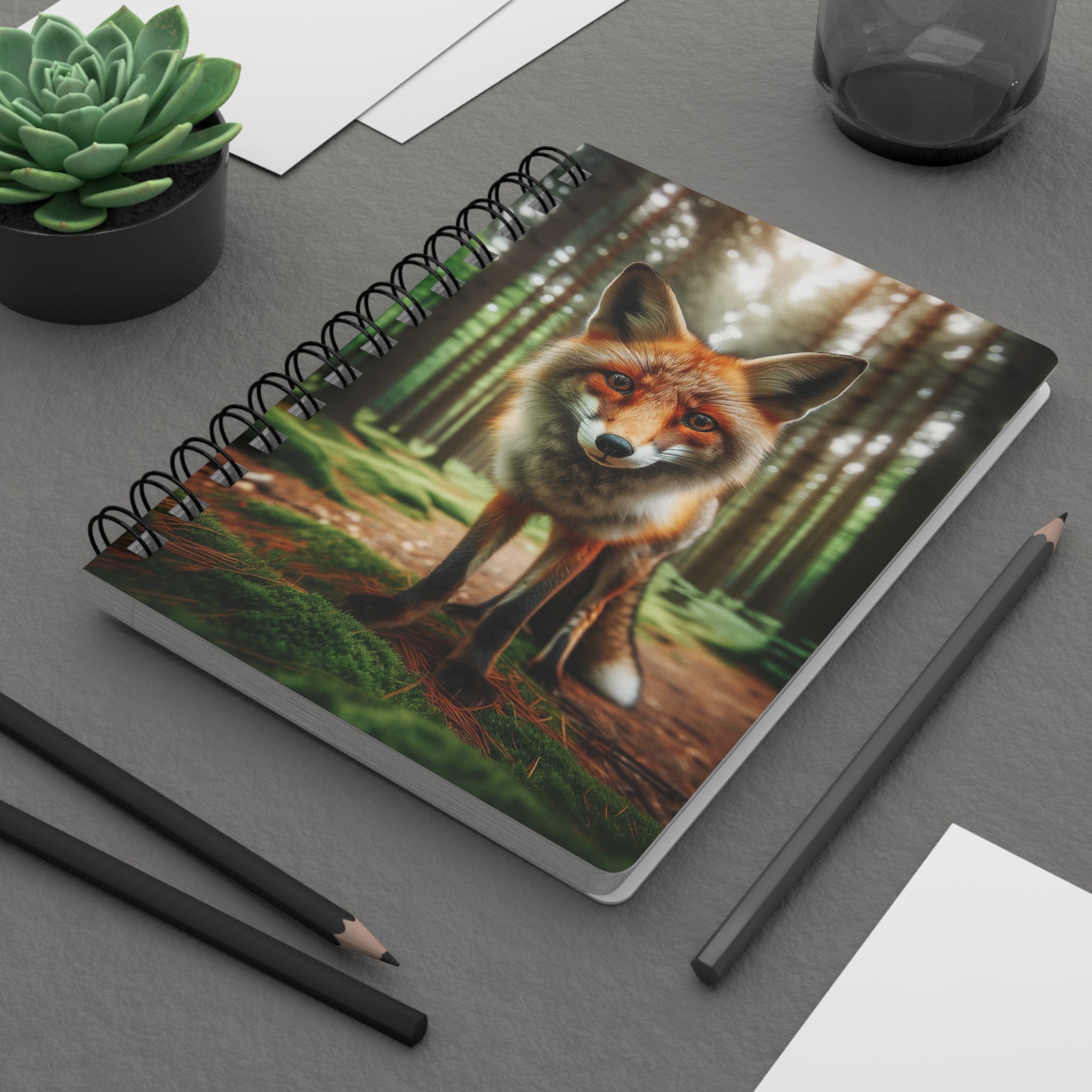 A curious fox - Spiral Notebook