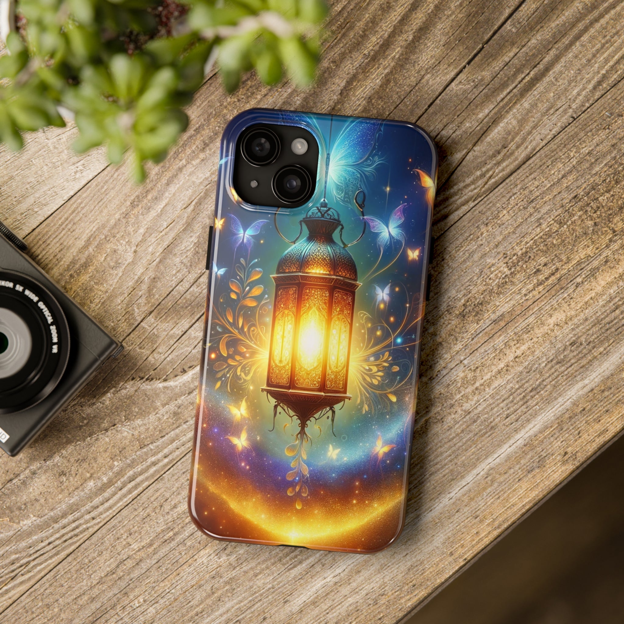 Butterflies around a lamp - Tough Phone Case