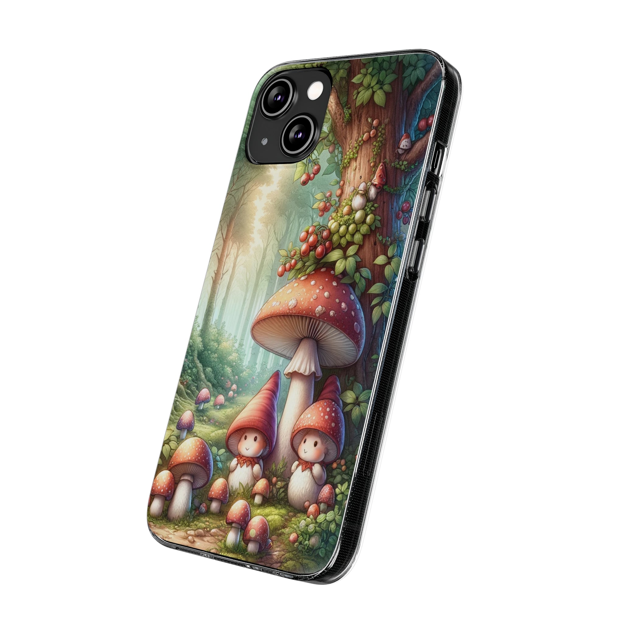 Gnomes and mushrooms - Soft Phone Case