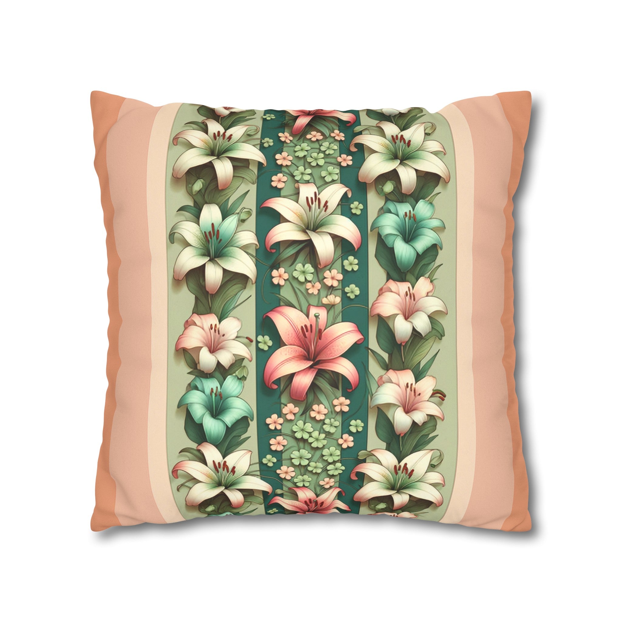 Lilies (3) - Suede Square Pillowcase