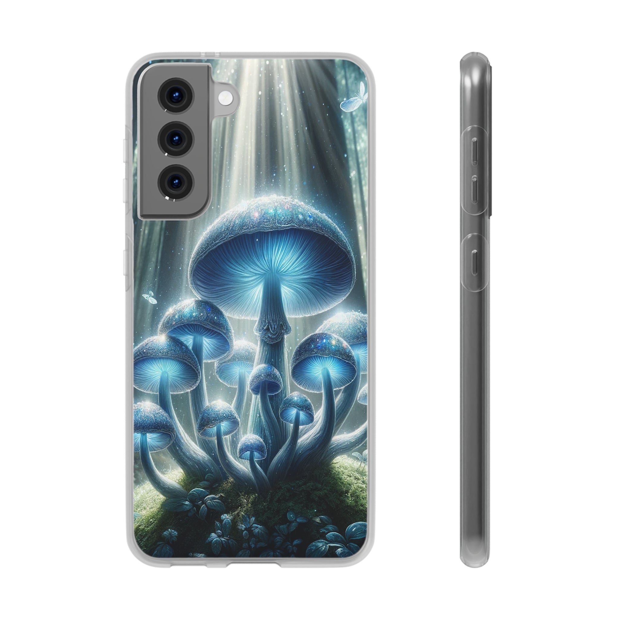 Lightblue mushrooms - Flexi Case (Samsung only)