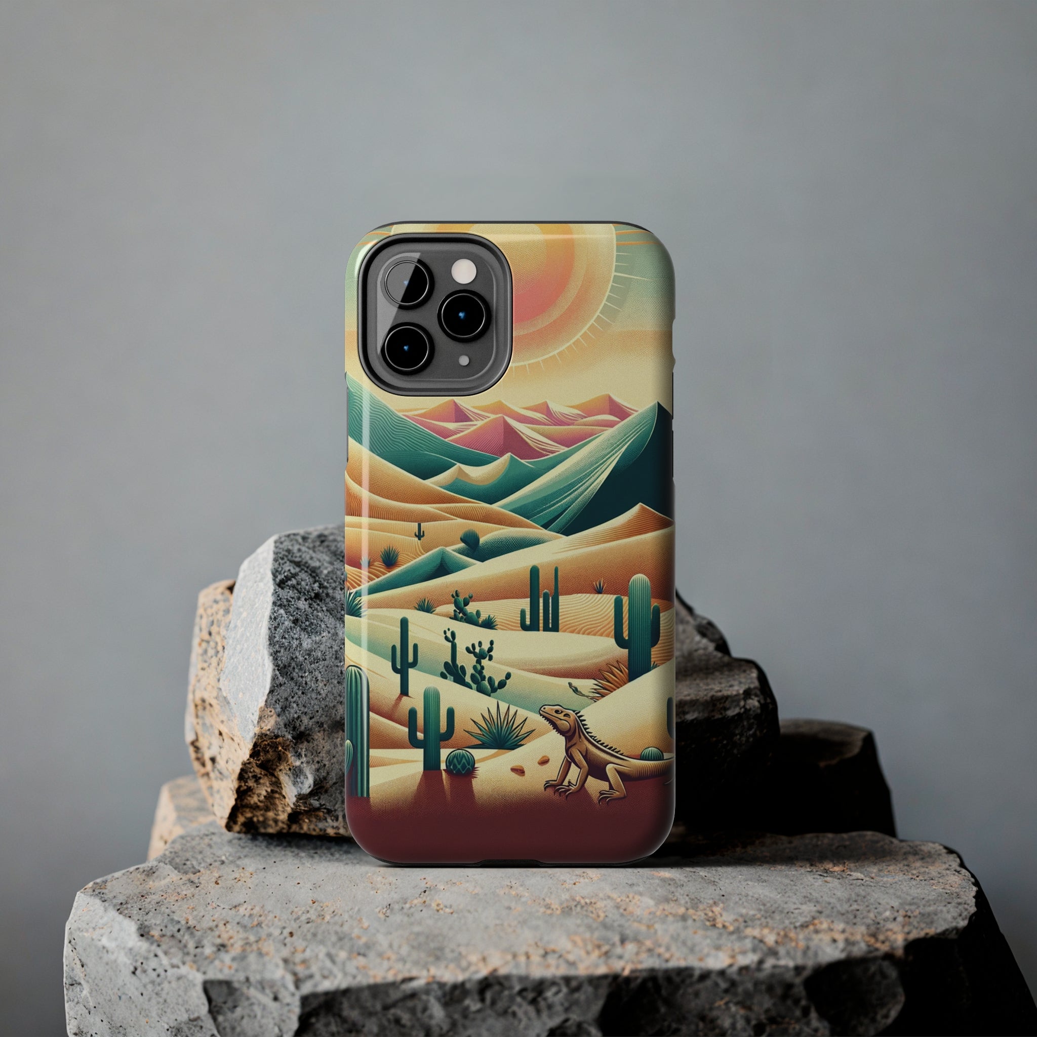 Iguana in the desert - Tough Phone Case