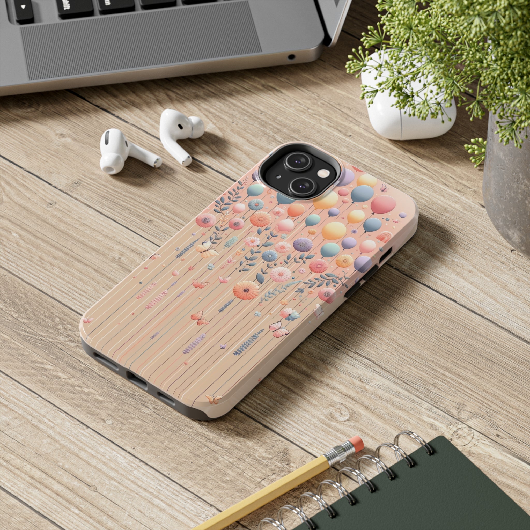 Balloons and flowers - Tough Phone Case