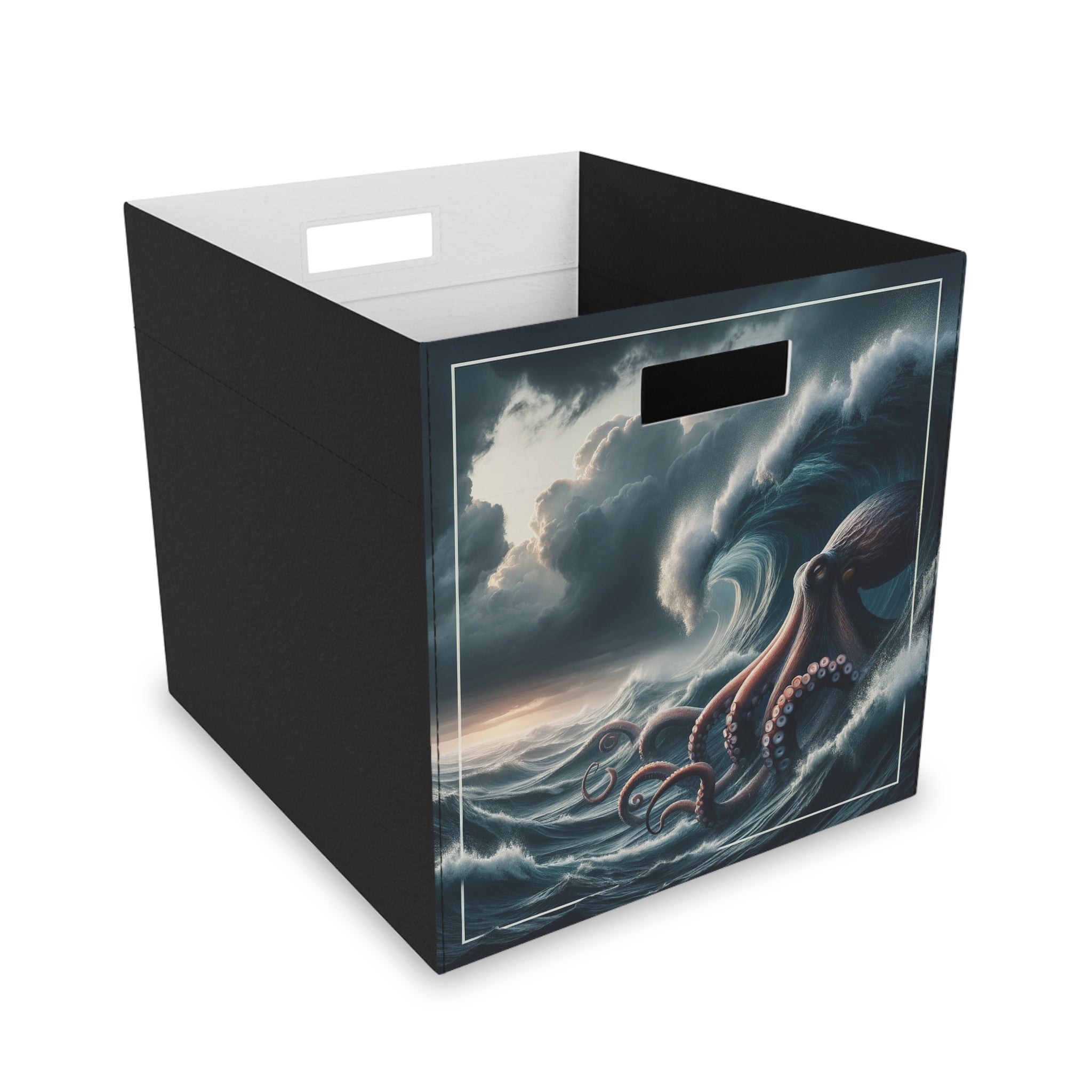 A squid within a white rectangle - Storage Box