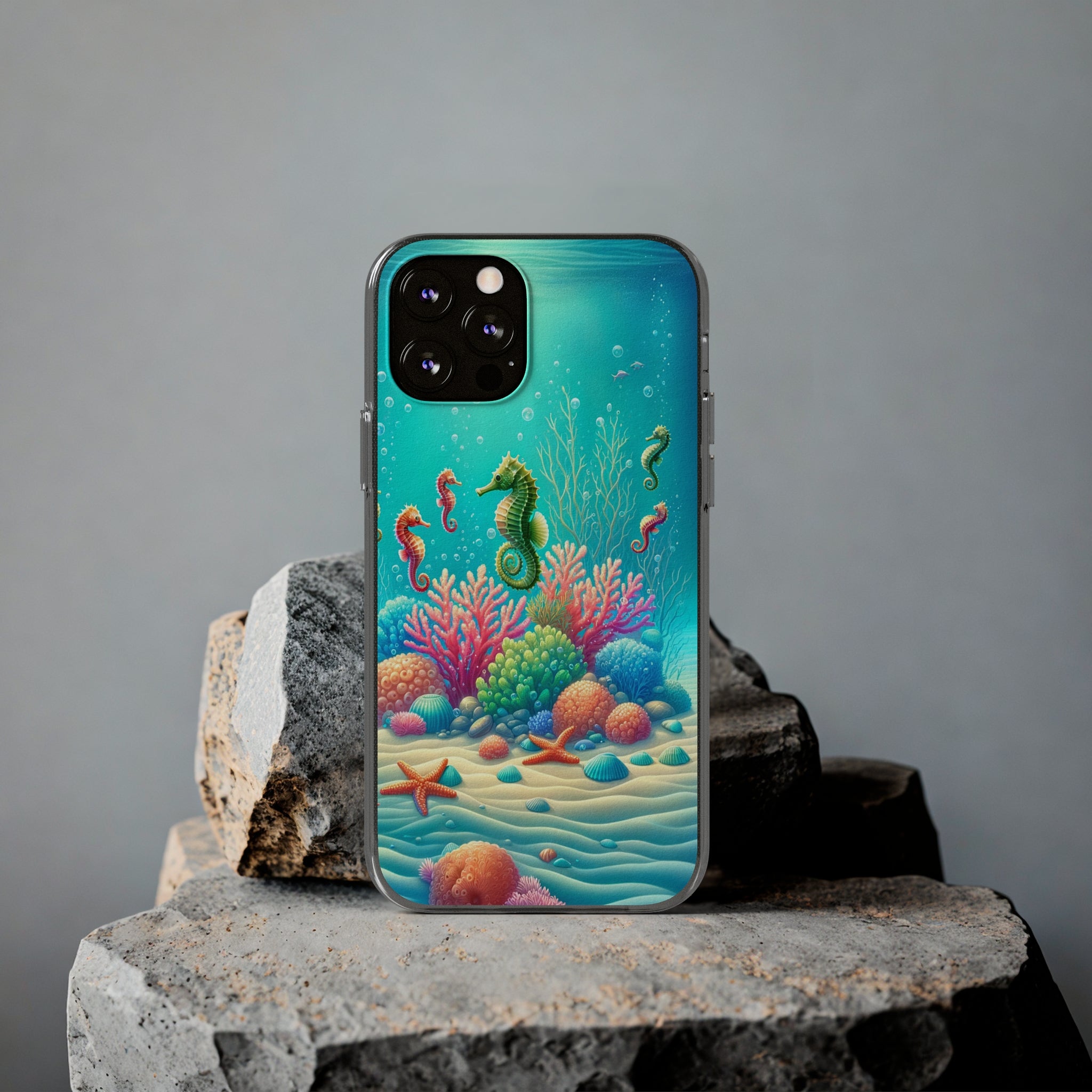 Seahorses - Soft Phone Case