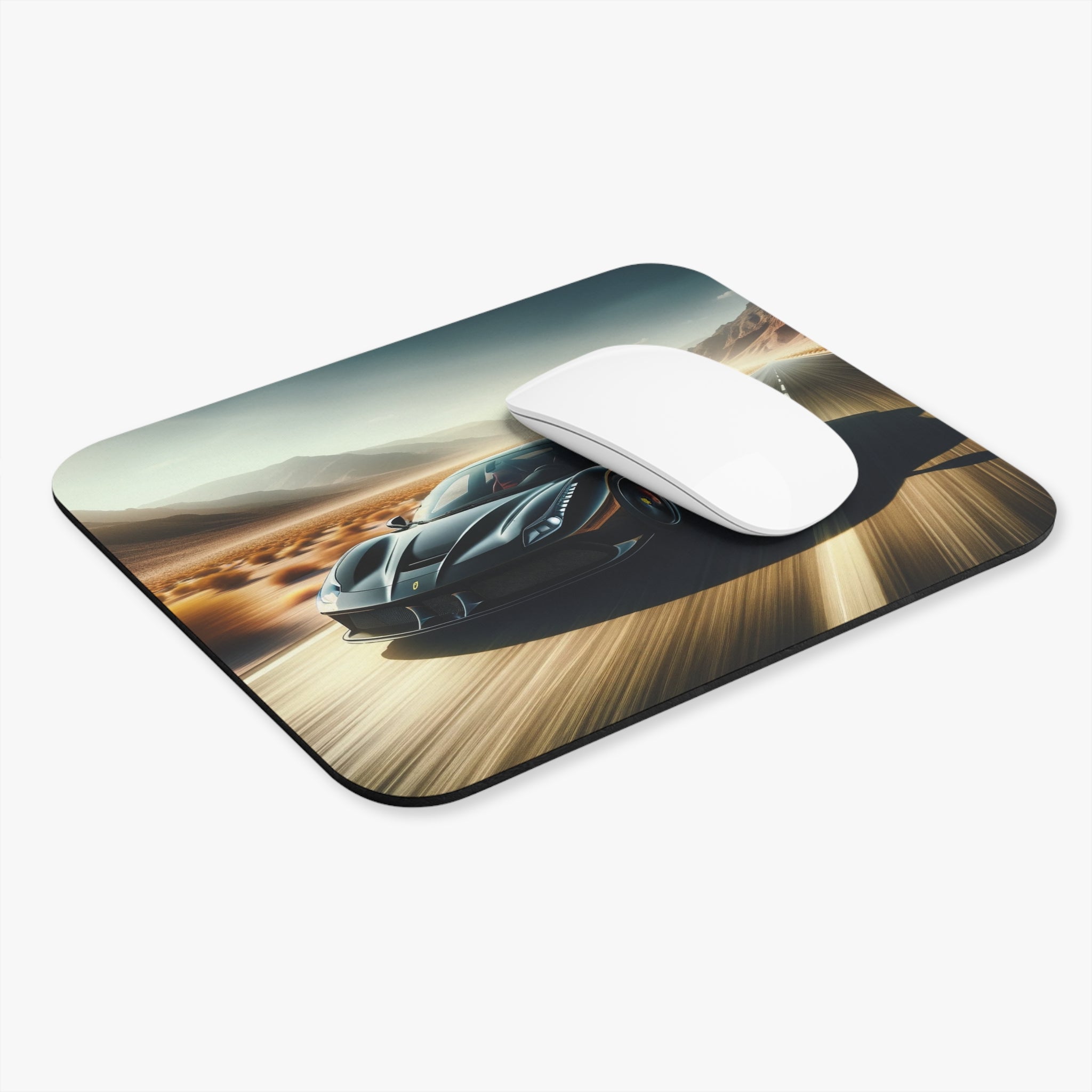 Black car in the desert - Mouse Pad (Rectangle)