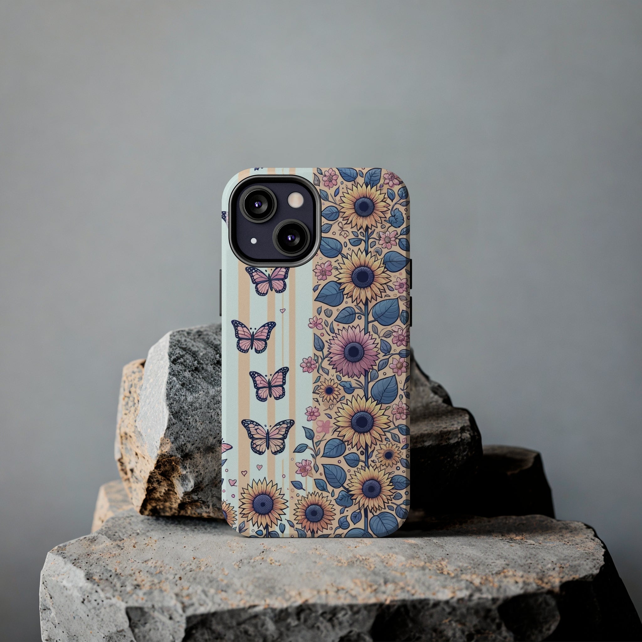 Butterflies and Sunflowers - Tough Phone Case