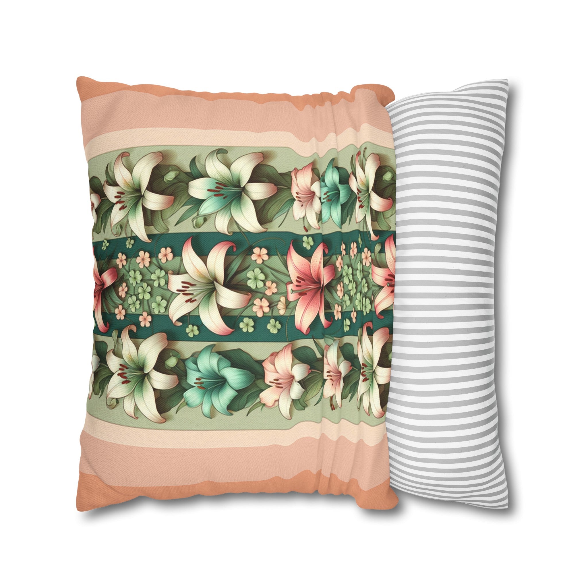 Lilies 3 - Polyester Square Pillowcase