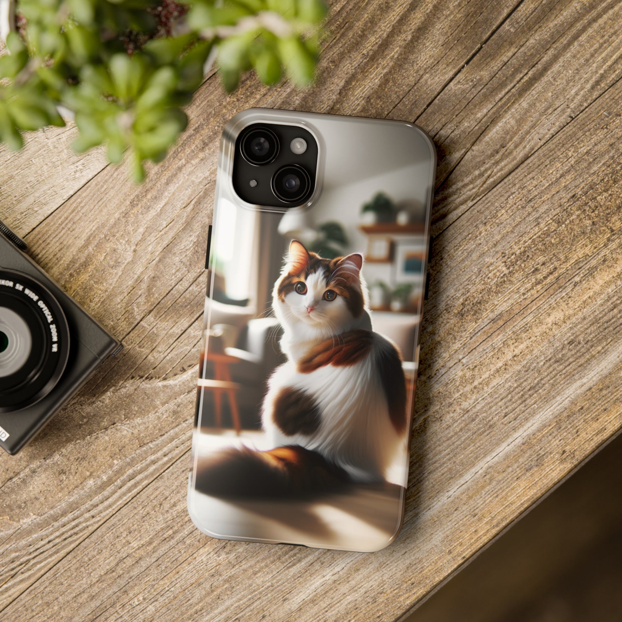 White-brown cat - Tough Phone Case