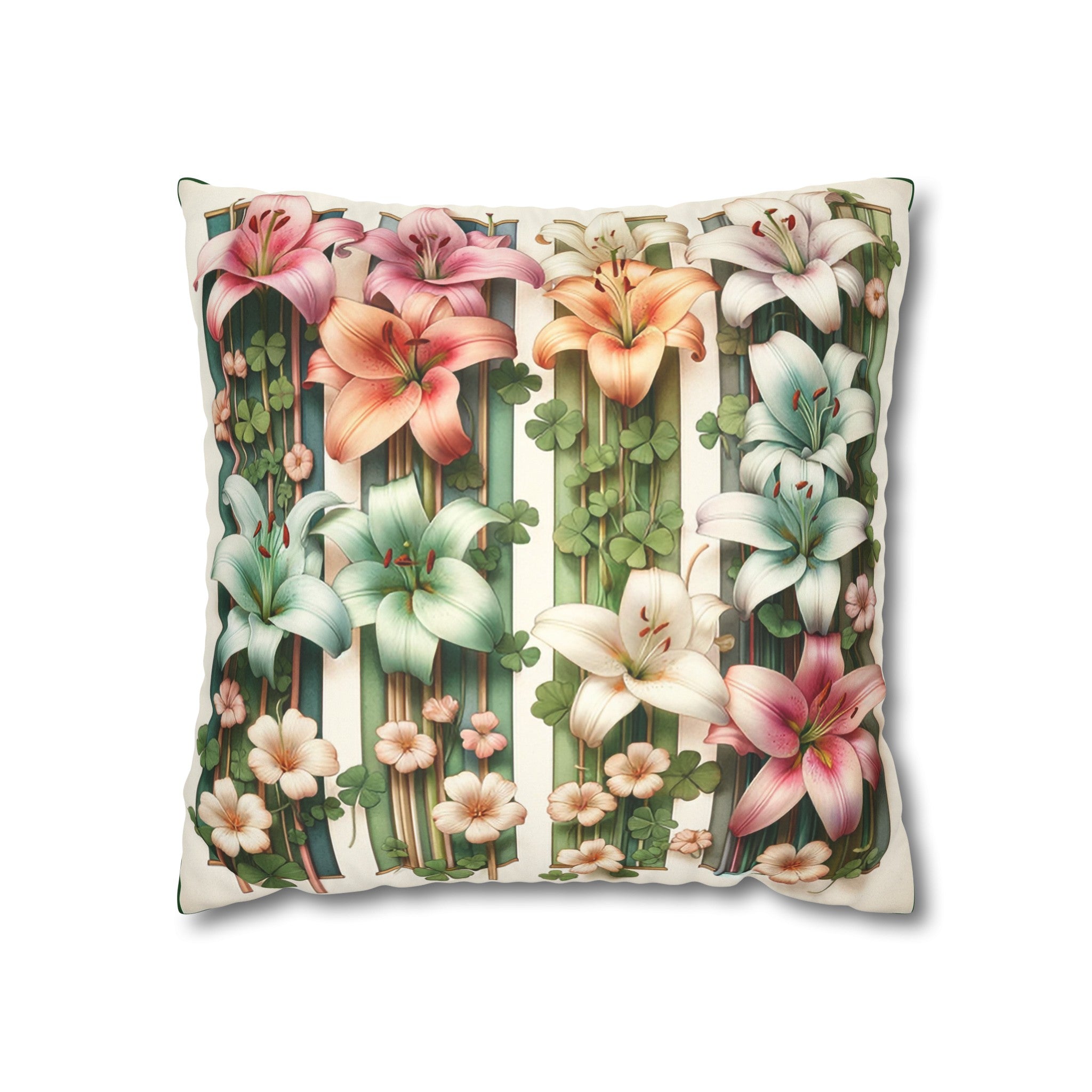 Lilies (1) - Suede Square Pillowcase