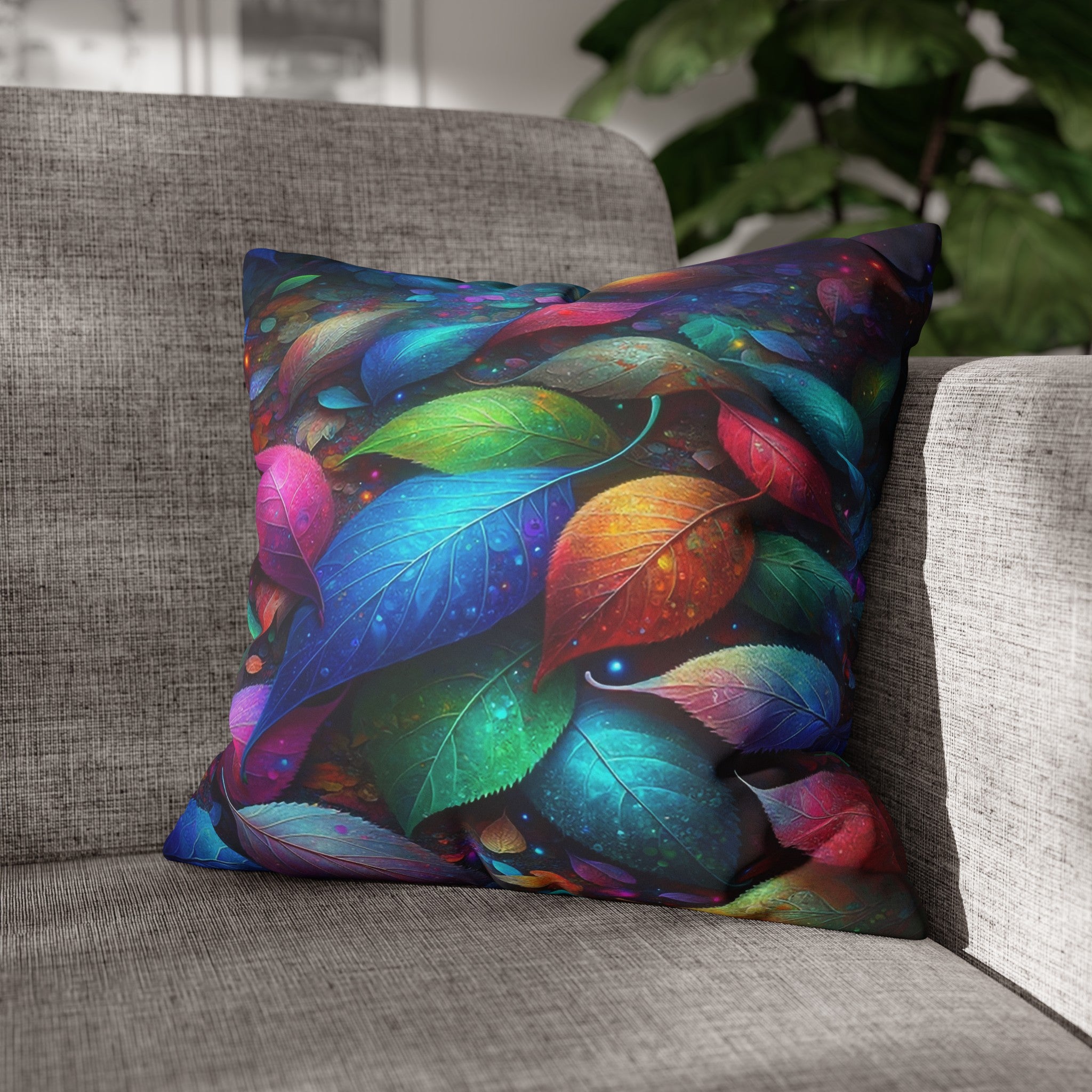 Magical leaves (3) - Suede Square Pillowcase