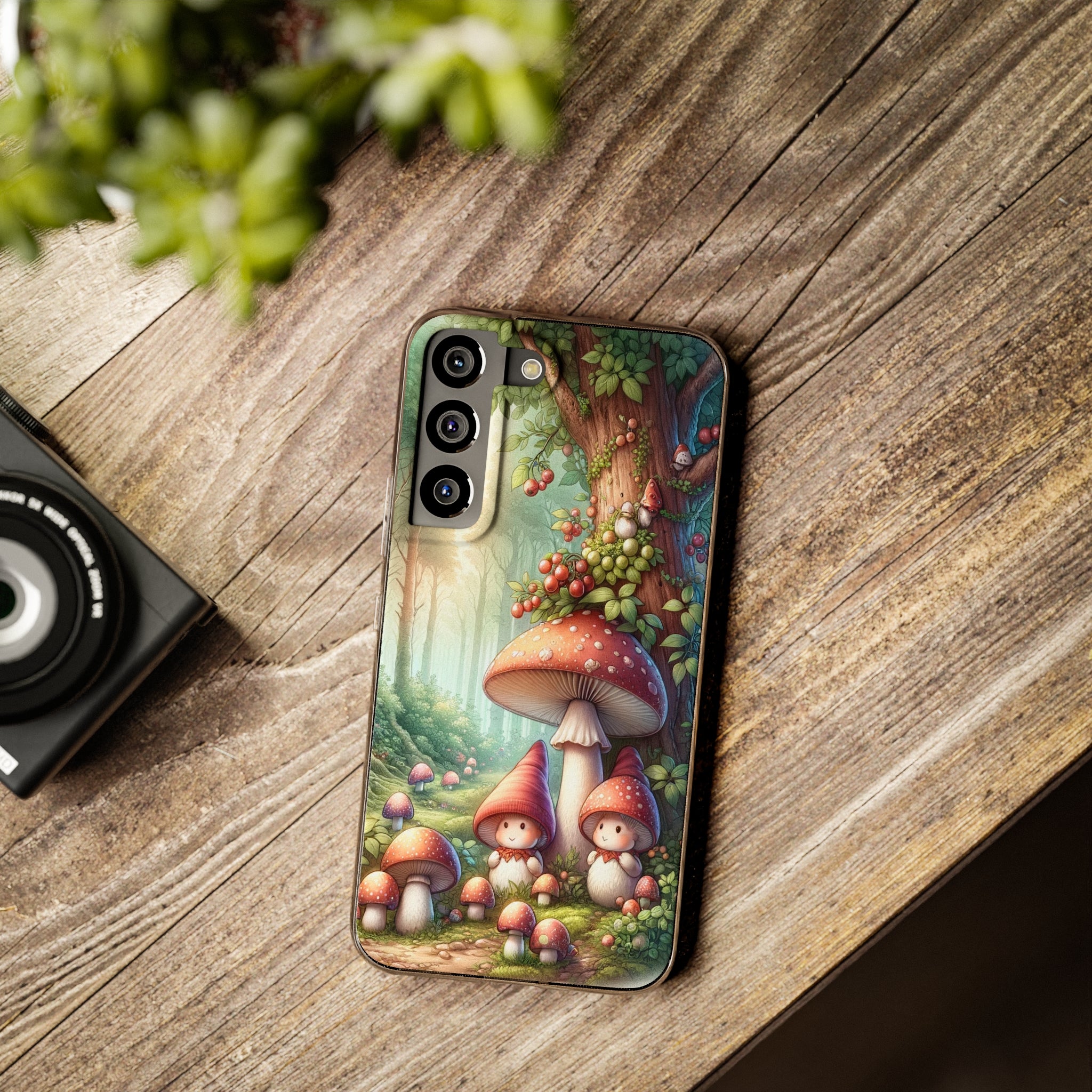 Gnomes and mushrooms - Soft Phone Case