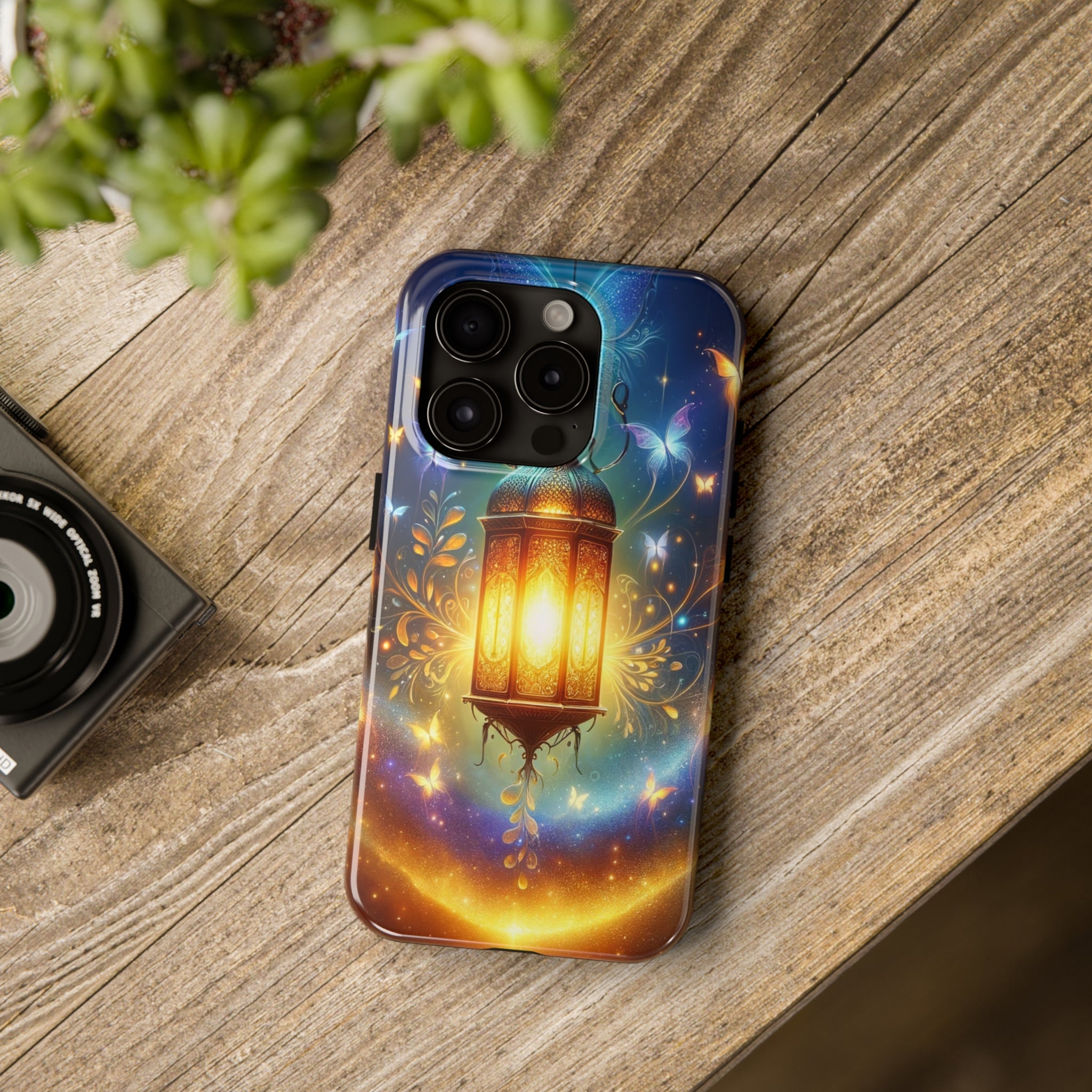 Butterflies around a lamp - Tough Phone Case