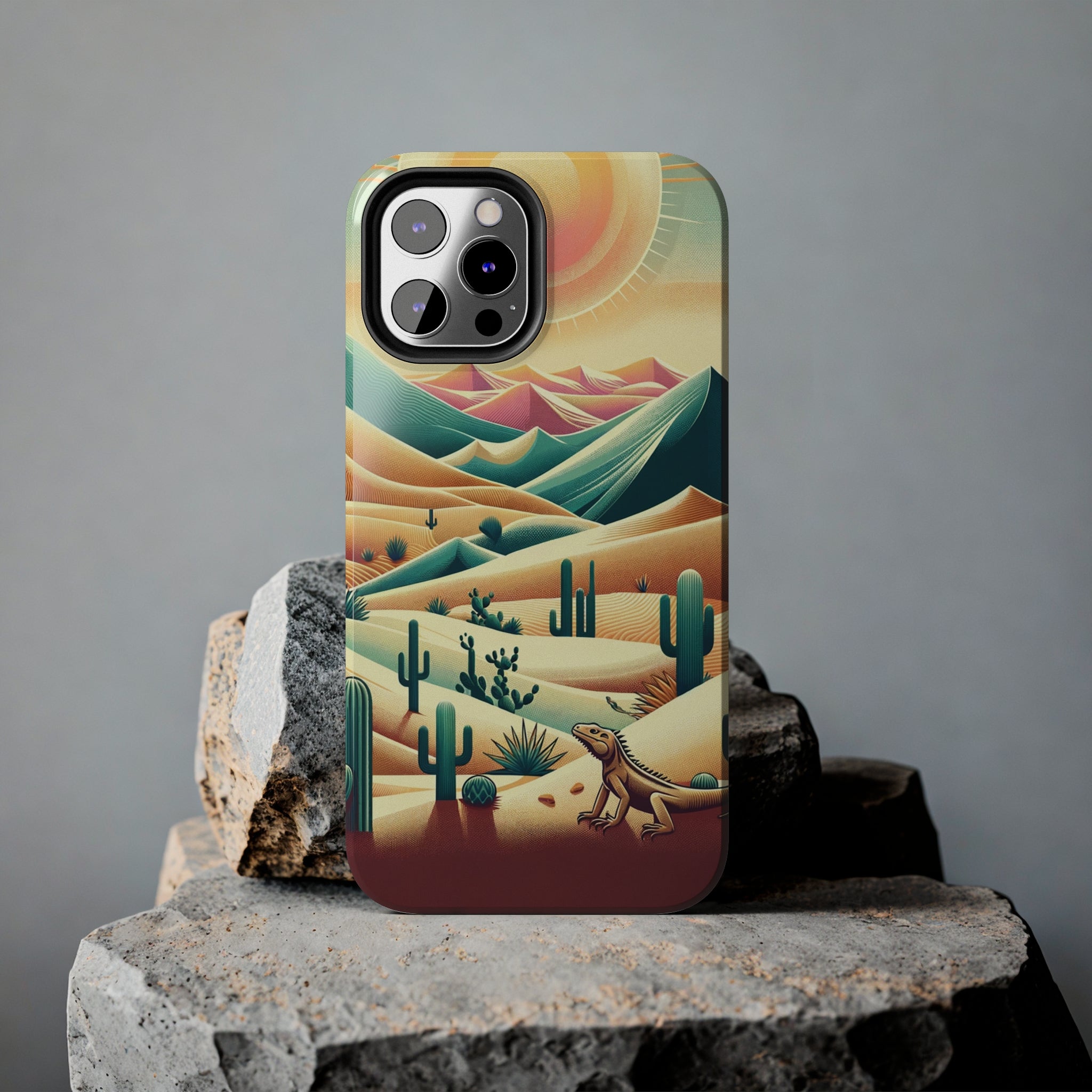 Iguana in the desert - Tough Phone Case