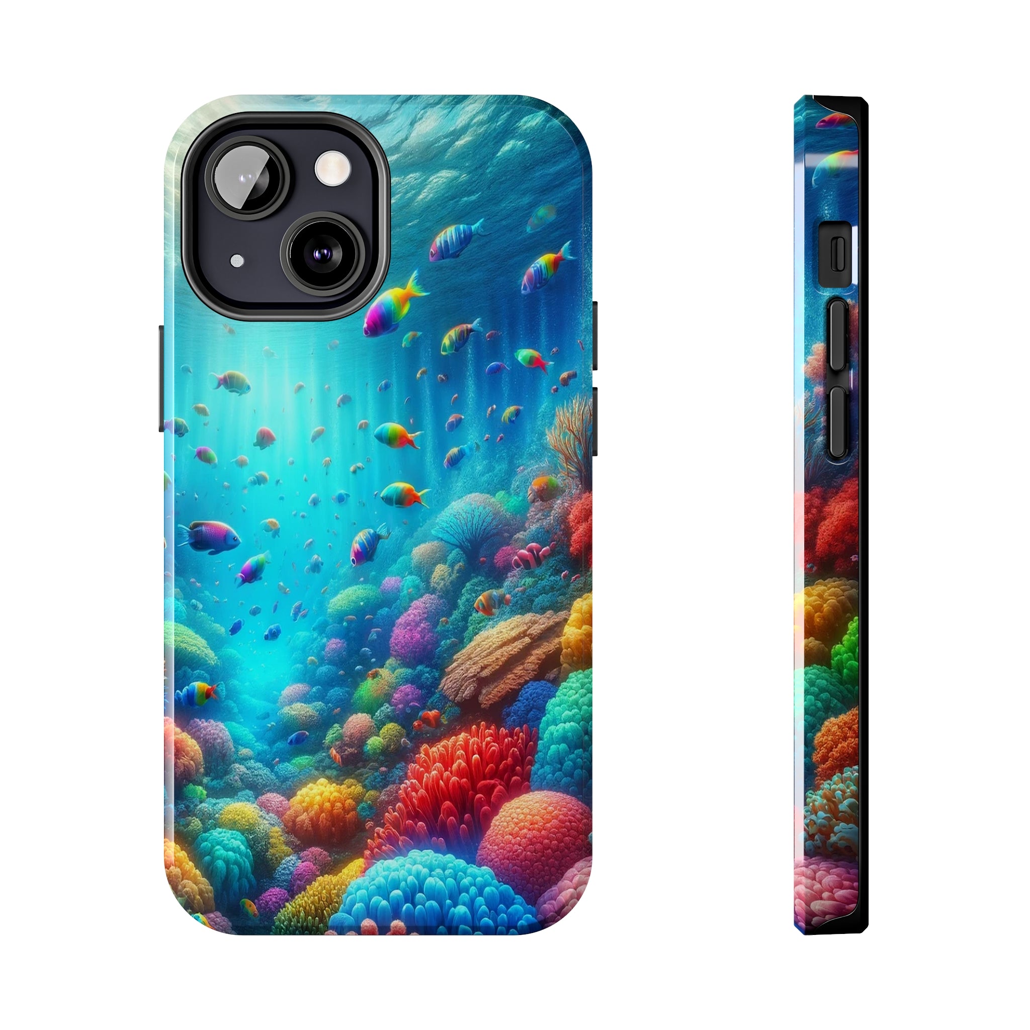 Coloured fish and coral reef - Tough Phone Case