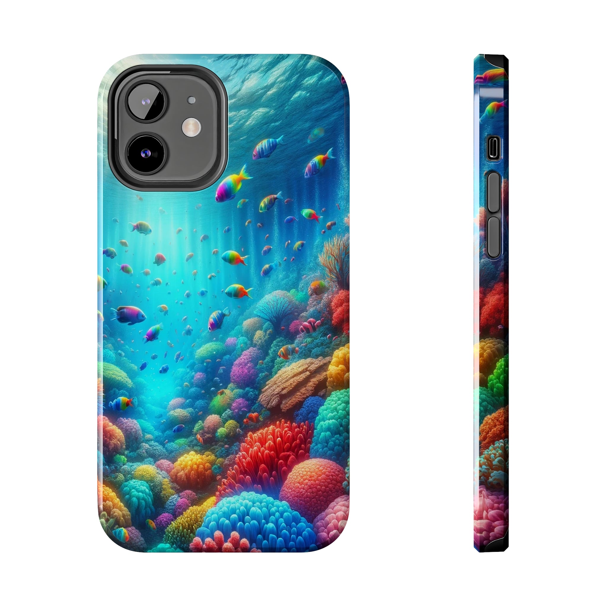 Coloured fish and coral reef - Tough Phone Case