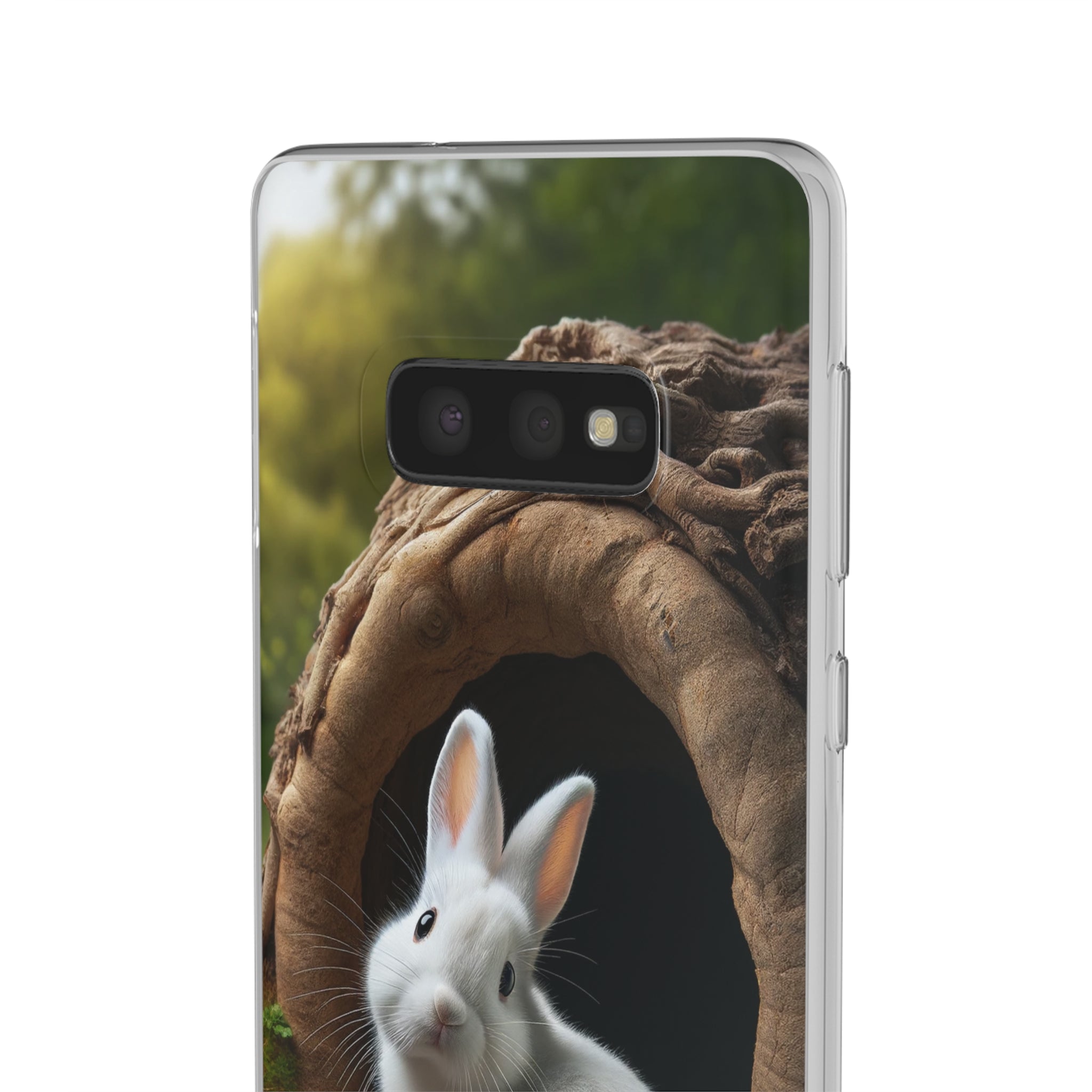 Curious, white rabbit - Flexi Case (Samsung only)