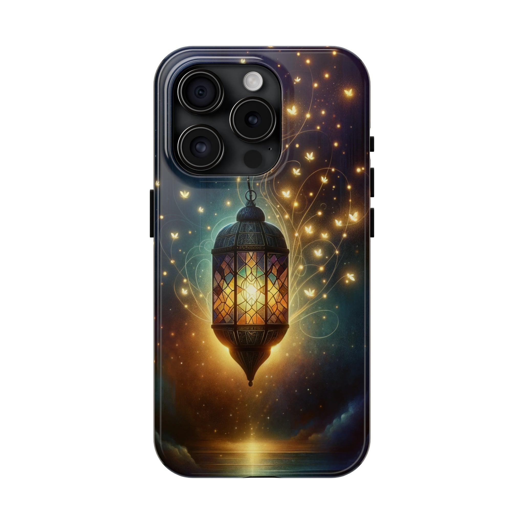 Fireflies around lamp - Tough Phone Case