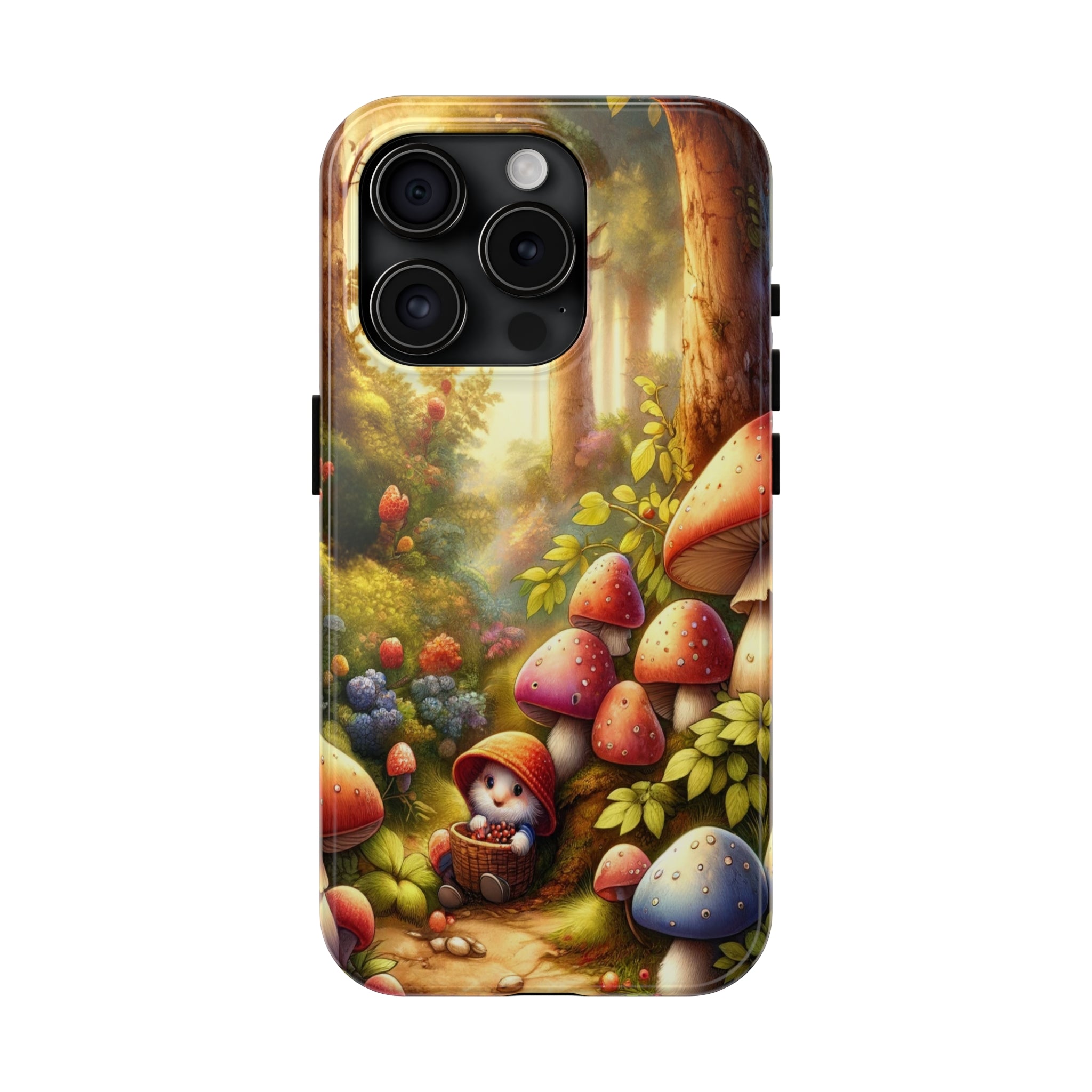 Gnomes sitting under mushroom - Tough Phone Case