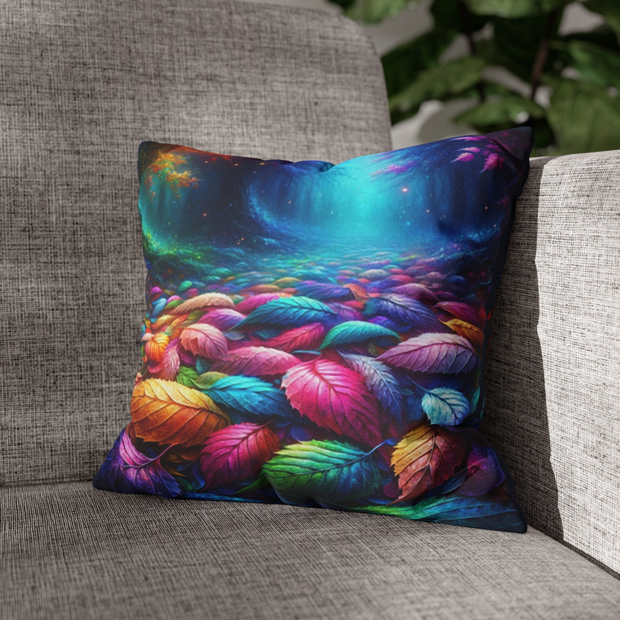 Magical Leaves 1 -  Polyester Square Pillowcase