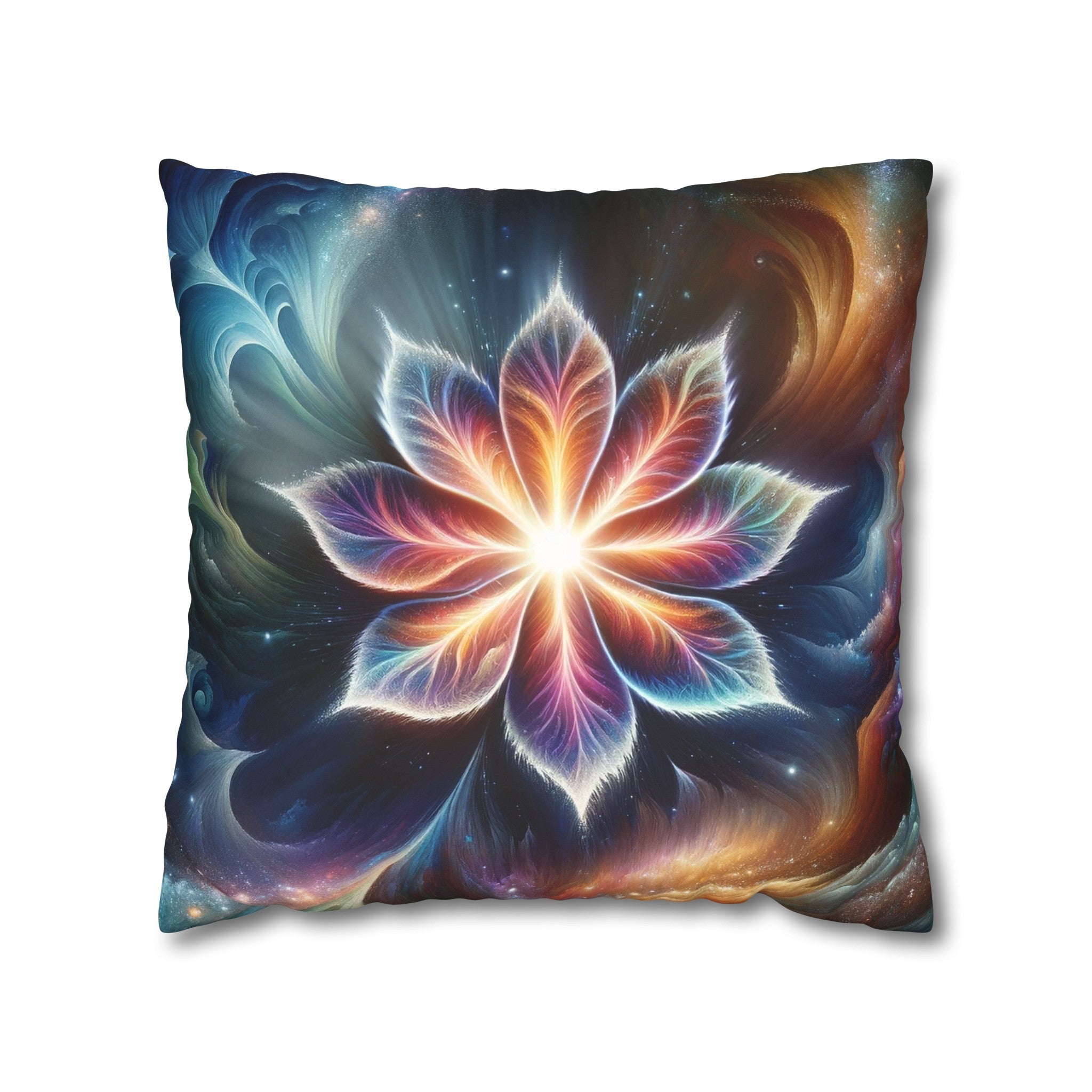 Galaxy-flower (2) - Suede Square Pillowcase