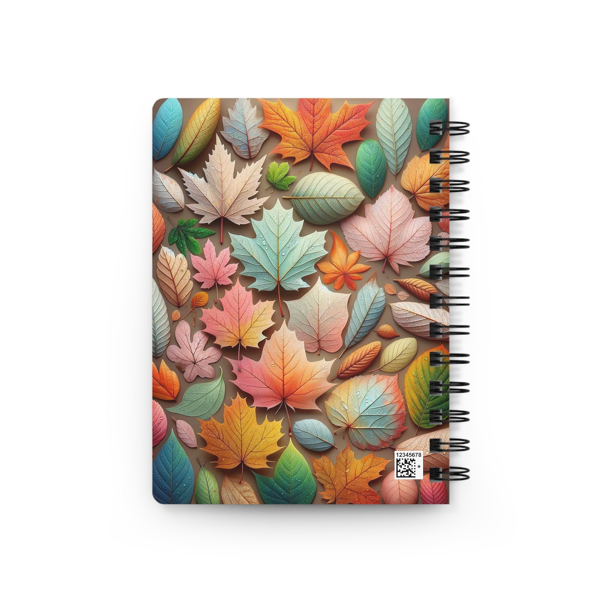 Pastel coloured leaves - Spiral Notebook