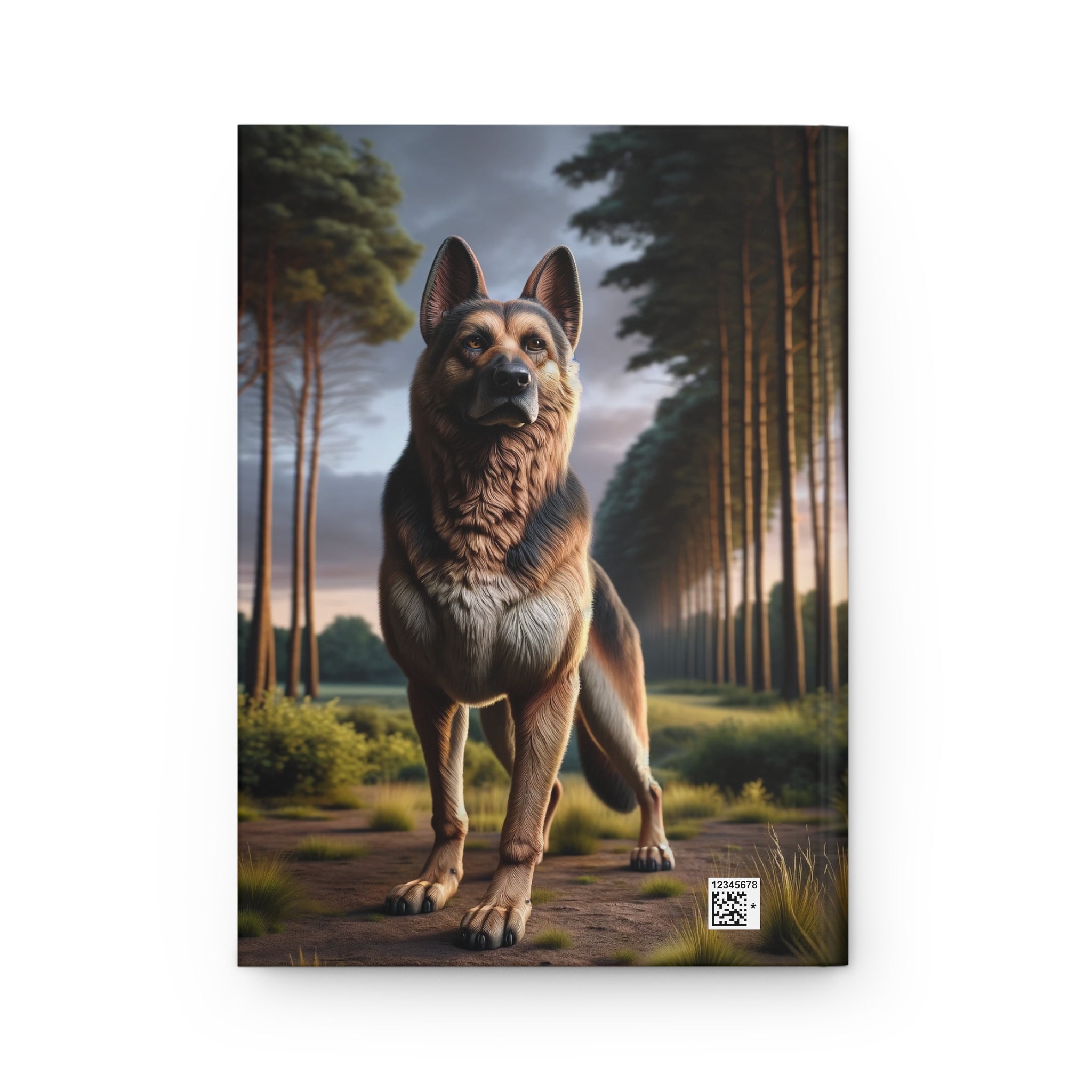 A curious dog - Hardcover Notebook