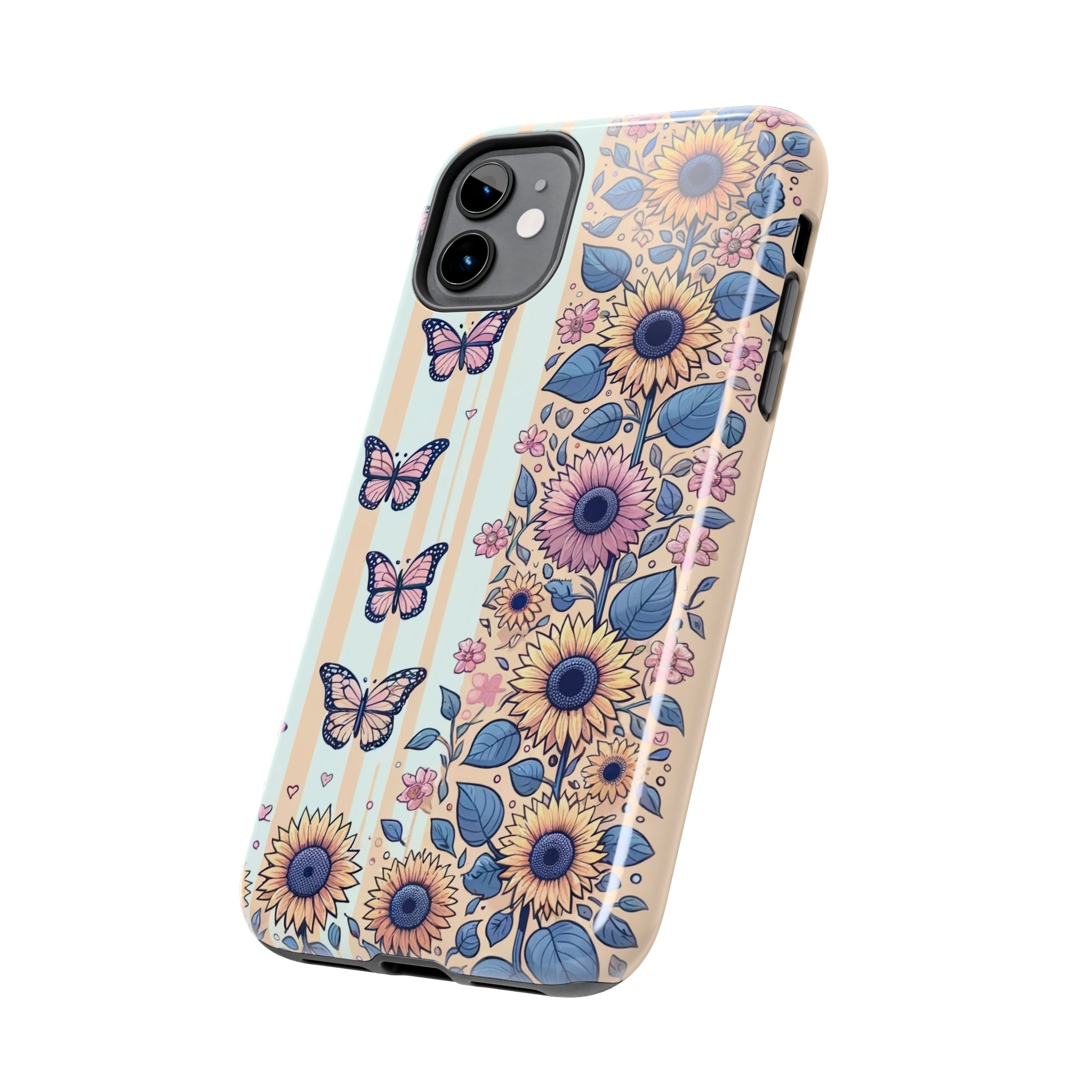 Butterflies and Sunflowers - Tough Phone Case